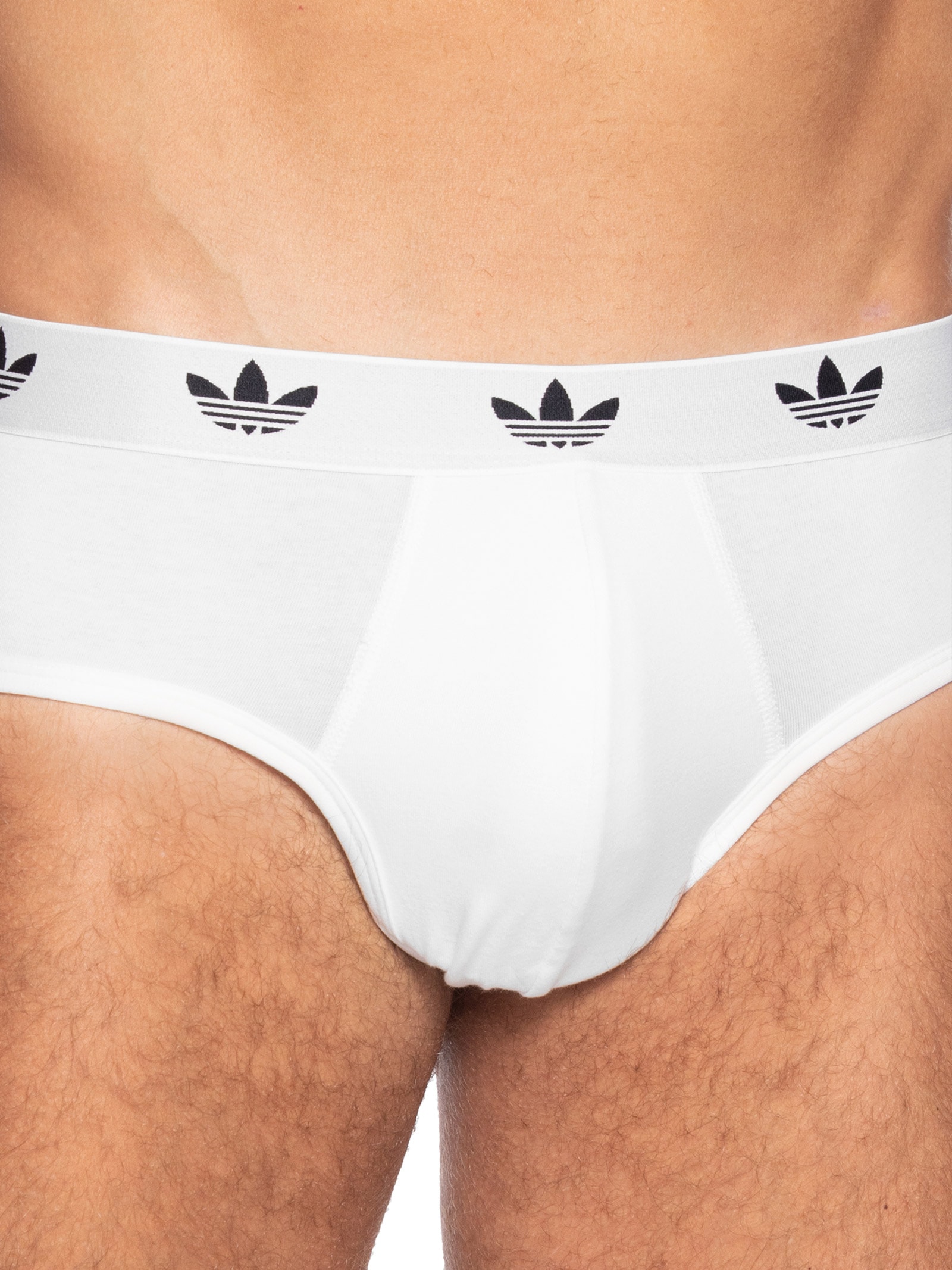 Kit De 3 Cuecas Brief Comfort Flex Cotton Branco Adidas Originals Underwear