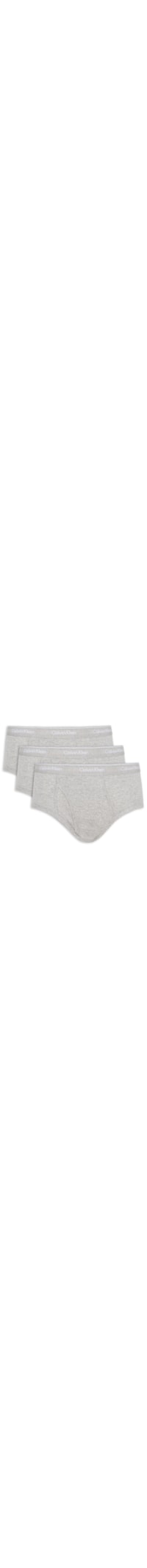 Kit de 3 Cuecas Brief De Cotton Rib - Cinza