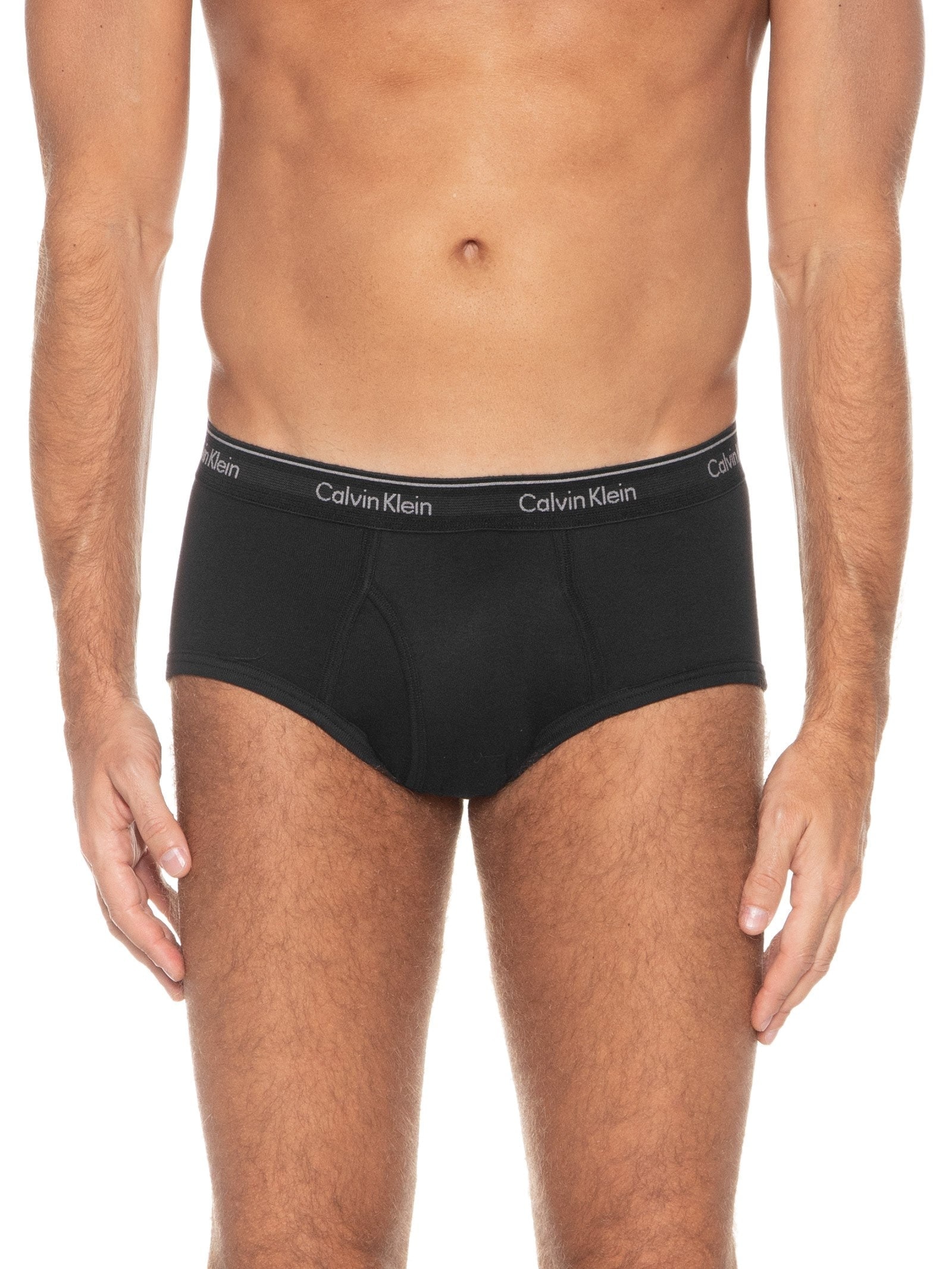 Kit de 3 Cuecas Brief De Cotton Rib Preto Calvin Klein Underwear