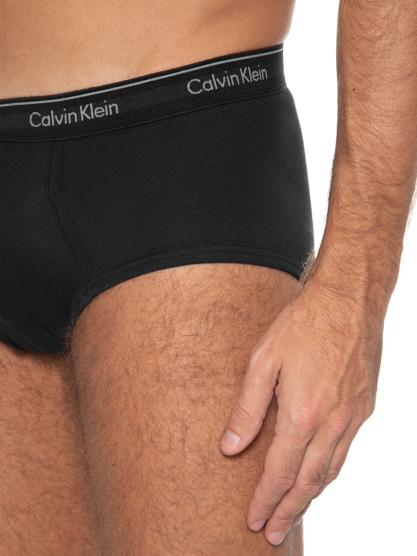 Kit de 3 Cuecas Brief De Cotton Rib Preto Calvin Klein Underwear