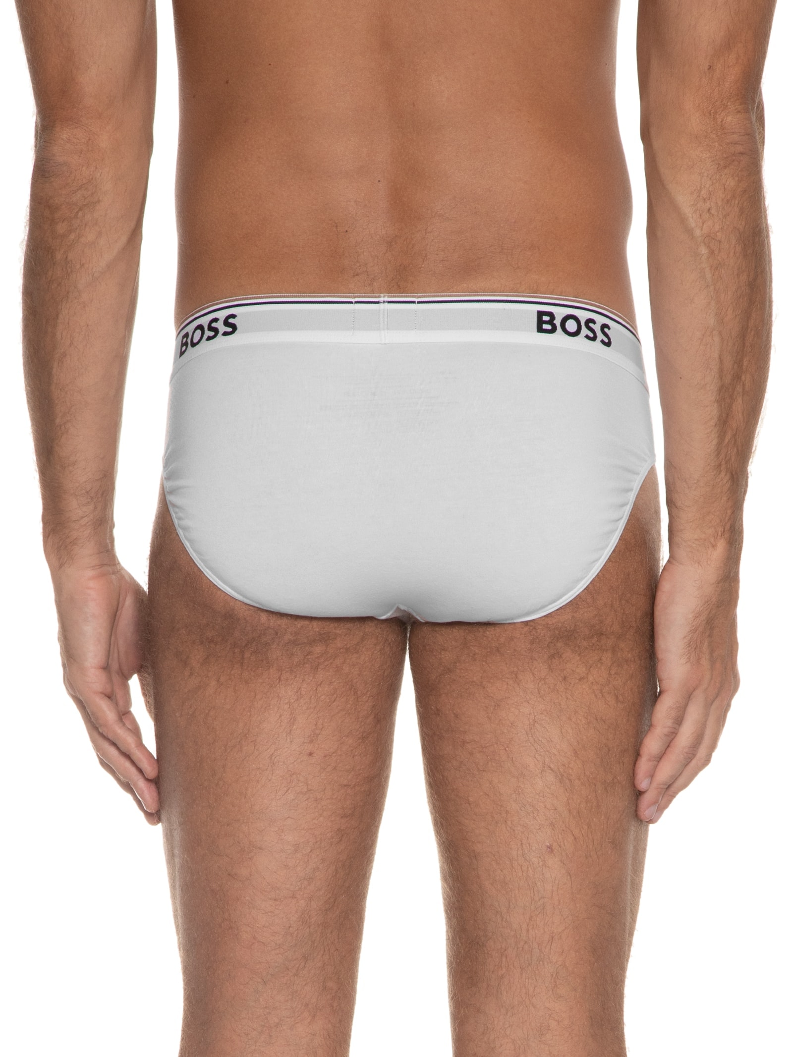Kit De 3 Cuecas Brief Power Branco Boss