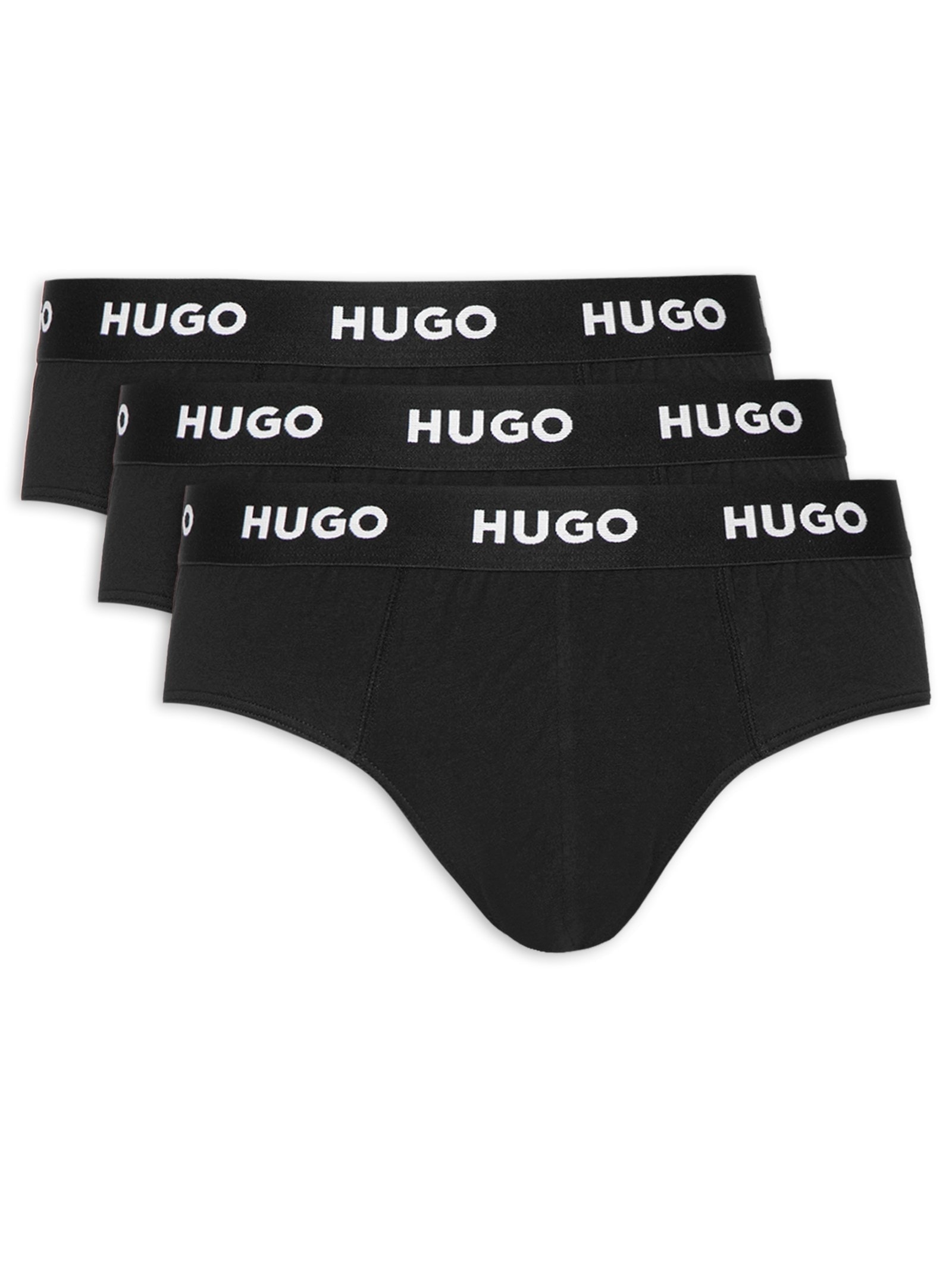 Kit De 3 Cuecas Slip Hipbrief Triplet Pack Preto Hugo