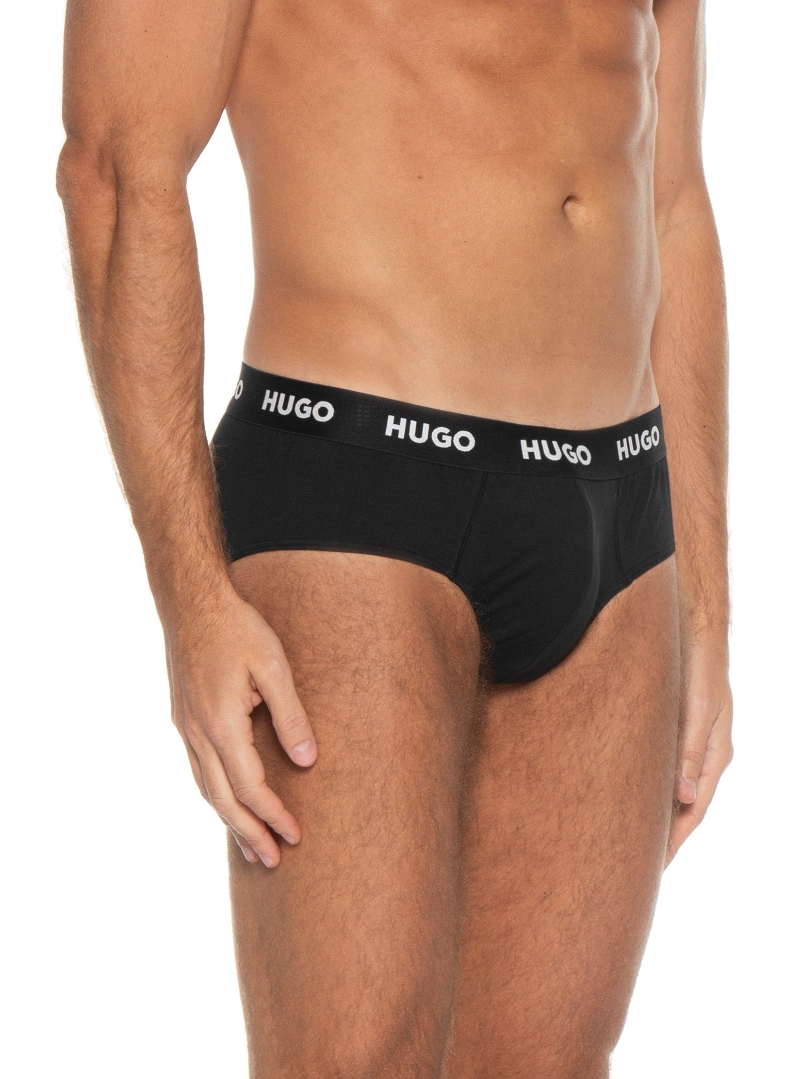 Kit De 3 Cuecas Slip Hipbrief Triplet Pack Preto Hugo