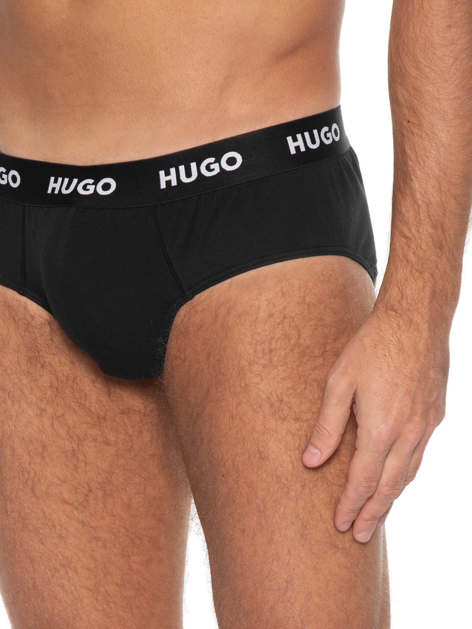 Kit De 3 Cuecas Slip Hipbrief Triplet Pack Preto Hugo