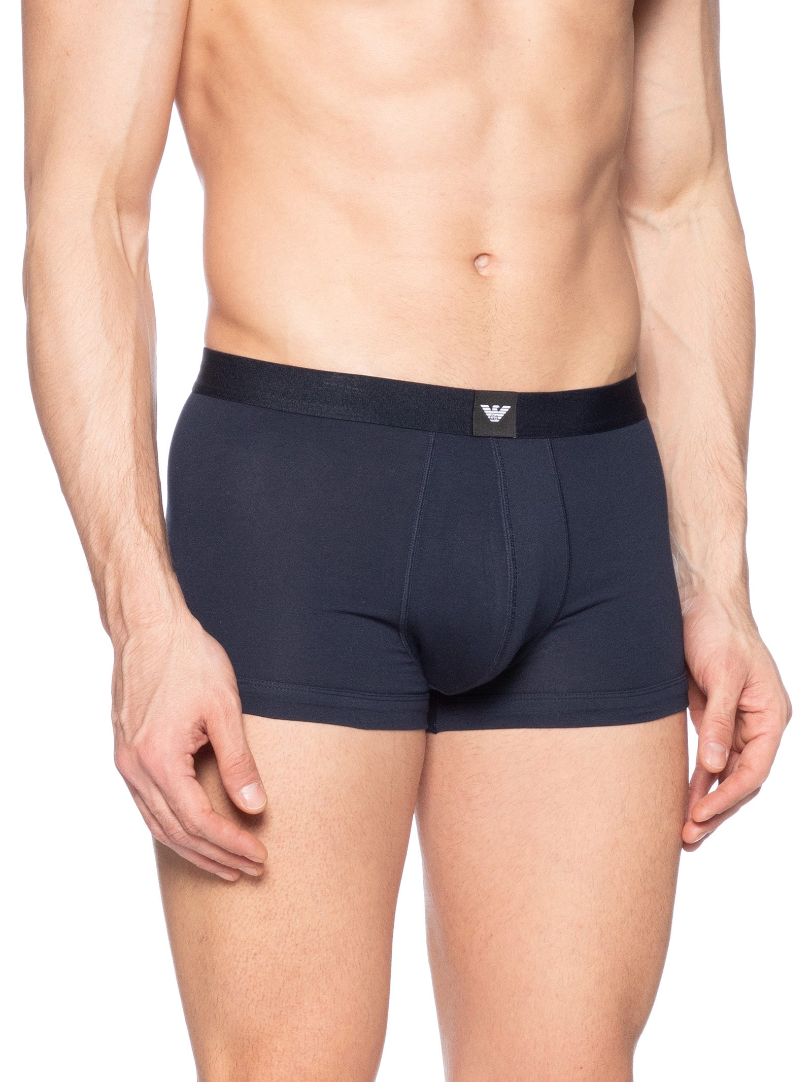 Kit De 3 Cuecas Trunk Azul Emporio Armani Bodywear
