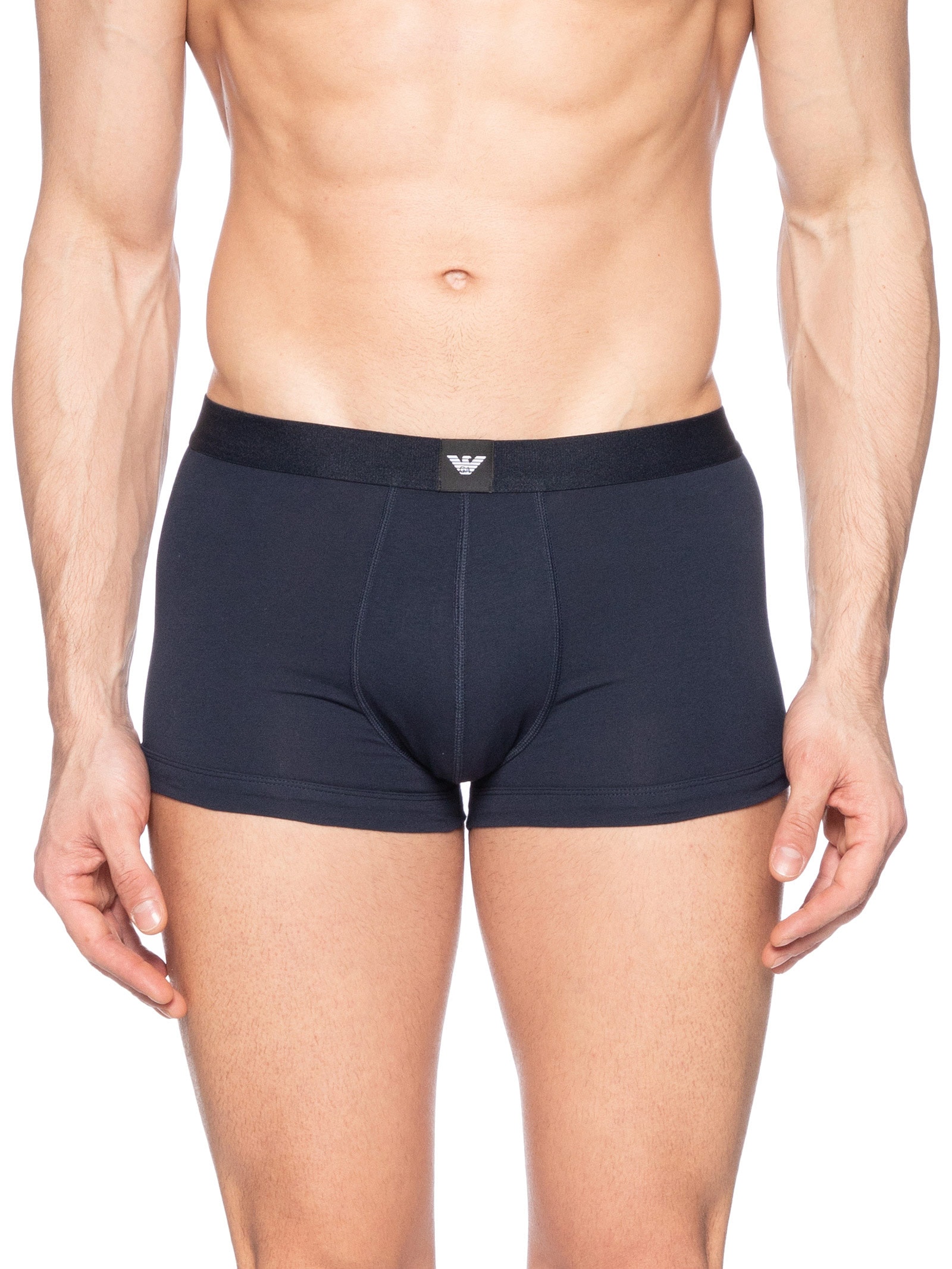 Kit De 3 Cuecas Trunk Azul Emporio Armani Bodywear