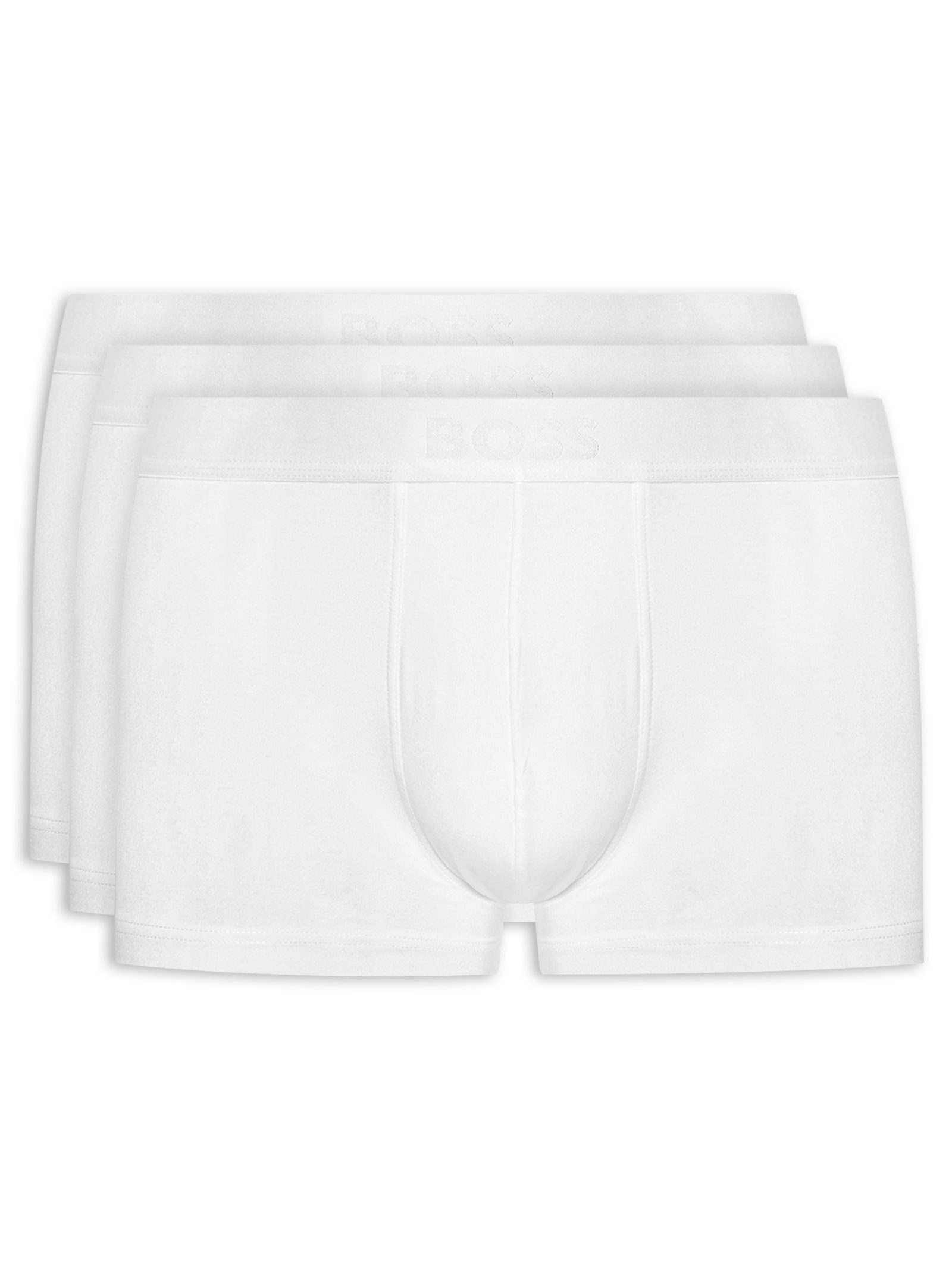 Kit De 3 Cuecas Trunk Boss One Branco Boss
