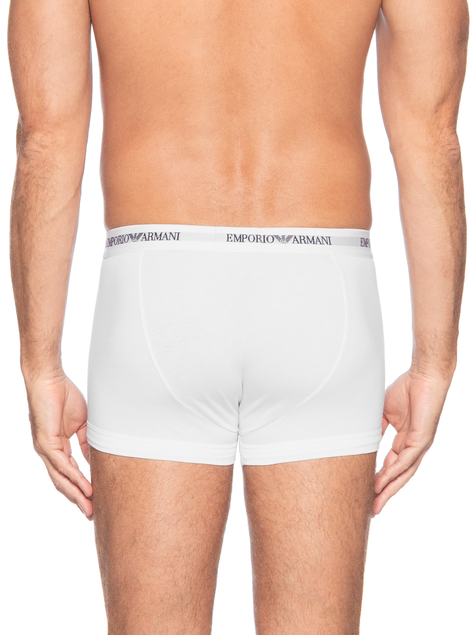 Kit De 3 Cuecas Trunk Branco Emporio Armani Bodywear