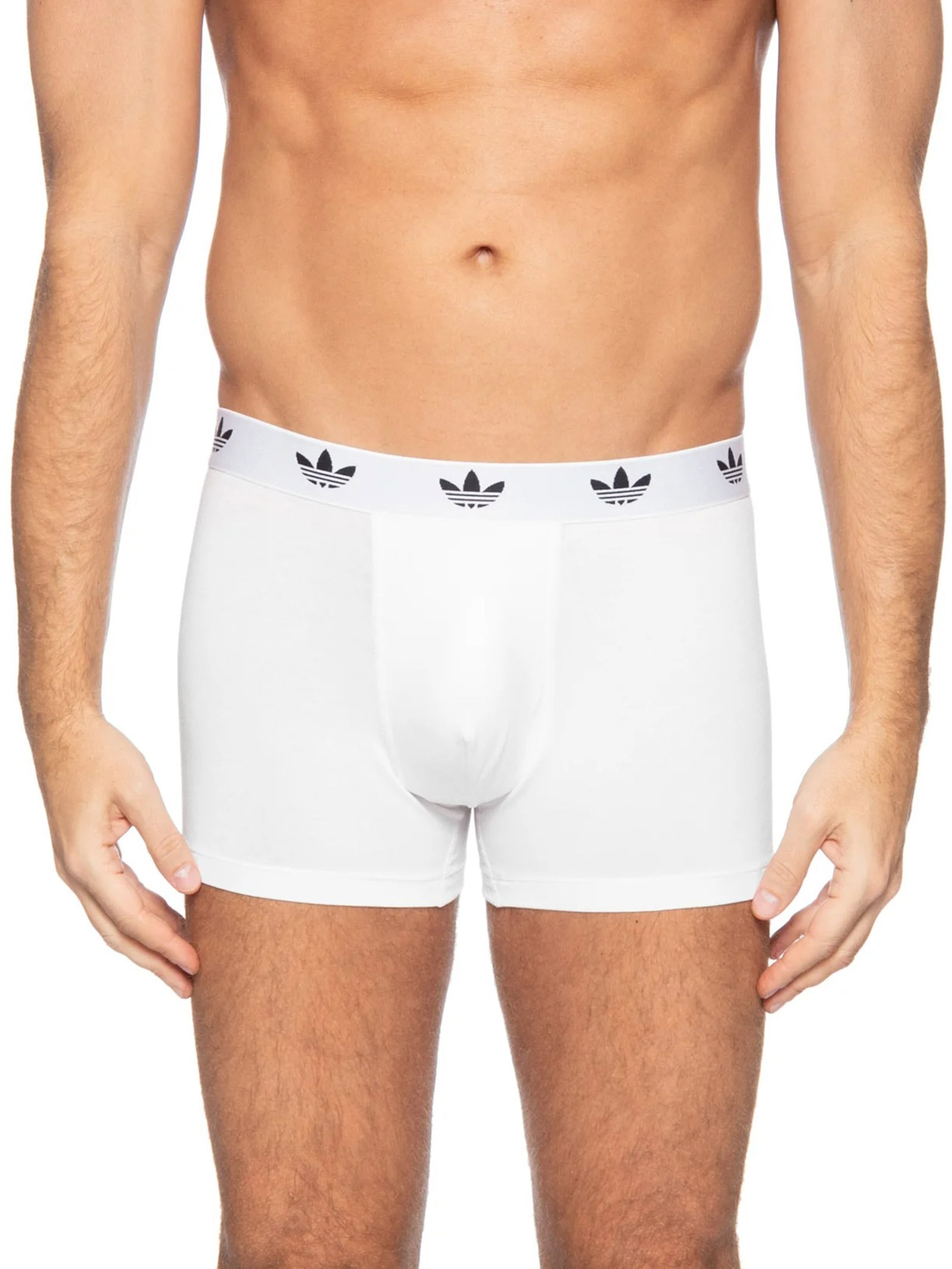 Kit De 3 Cuecas Trunk Comfort Flex Cotton Branco Adidas Originals Underwear