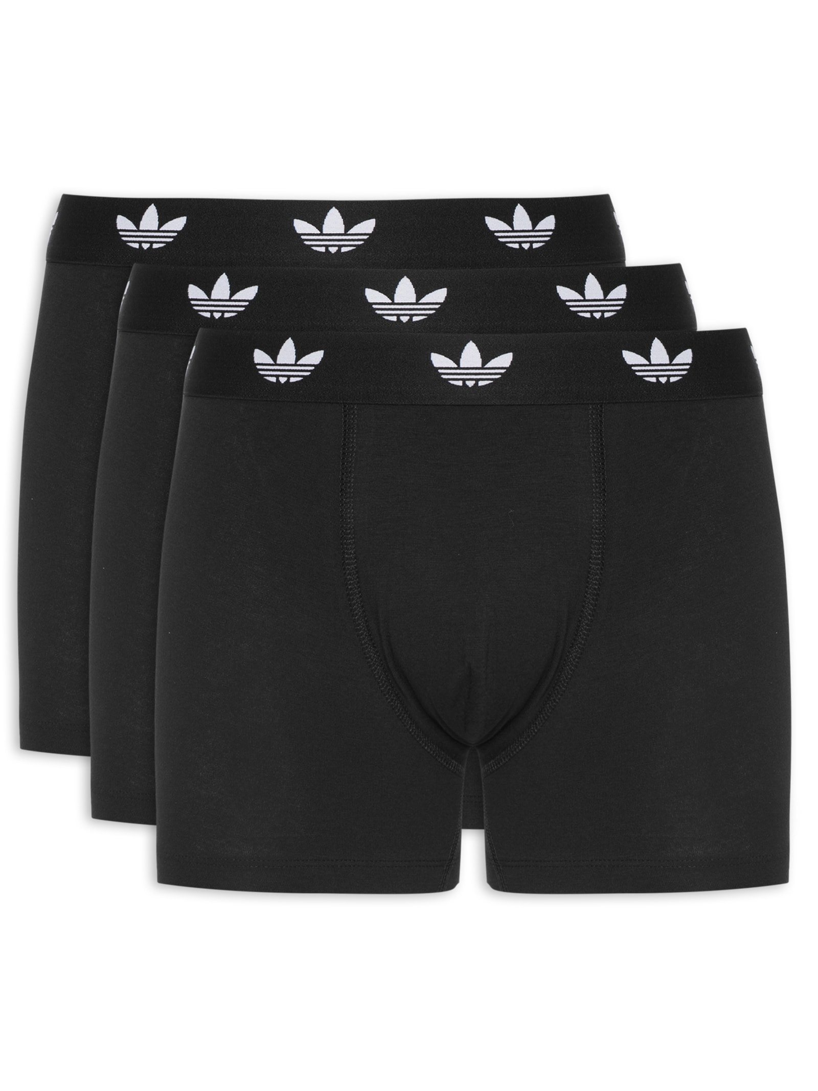 Kit De 3 Cuecas Trunk Comfort Flex Cotton Preto Adidas Originals Underwear