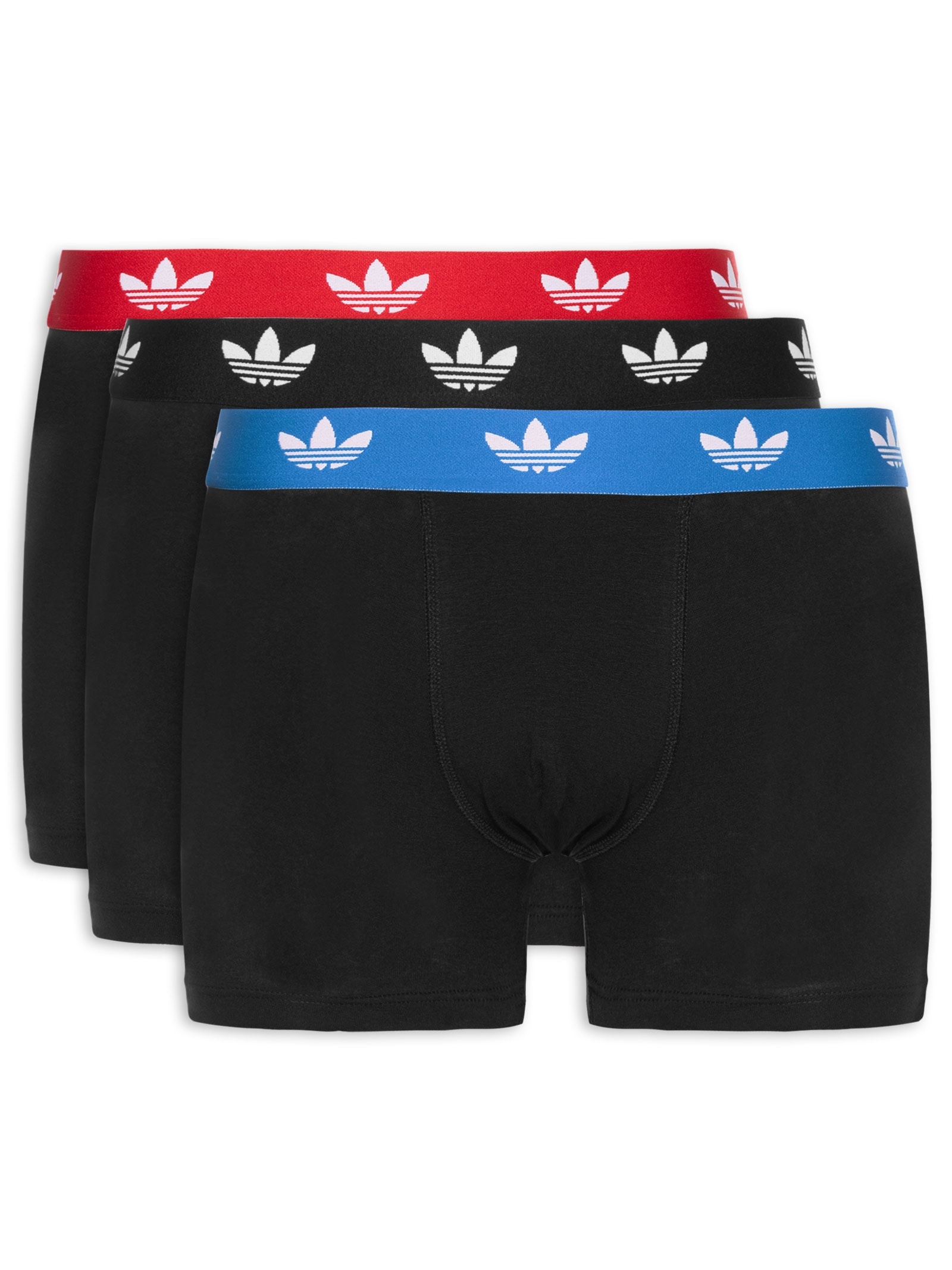 Kit De 3 Cuecas Trunk Comfort Flex Cotton Preto Adidas Originals Underwear