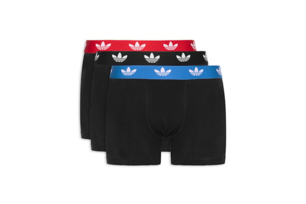 Kit De 3 Cuecas Trunk Comfort Flex Cotton - Preto