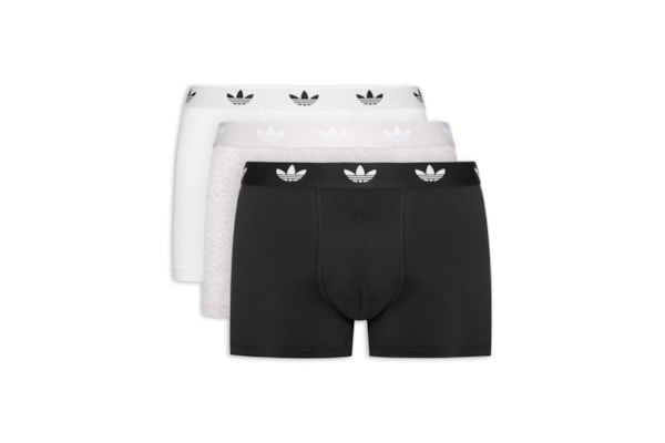 Kit De 3 Cuecas Trunk Comfort Flex Cotton - Preto