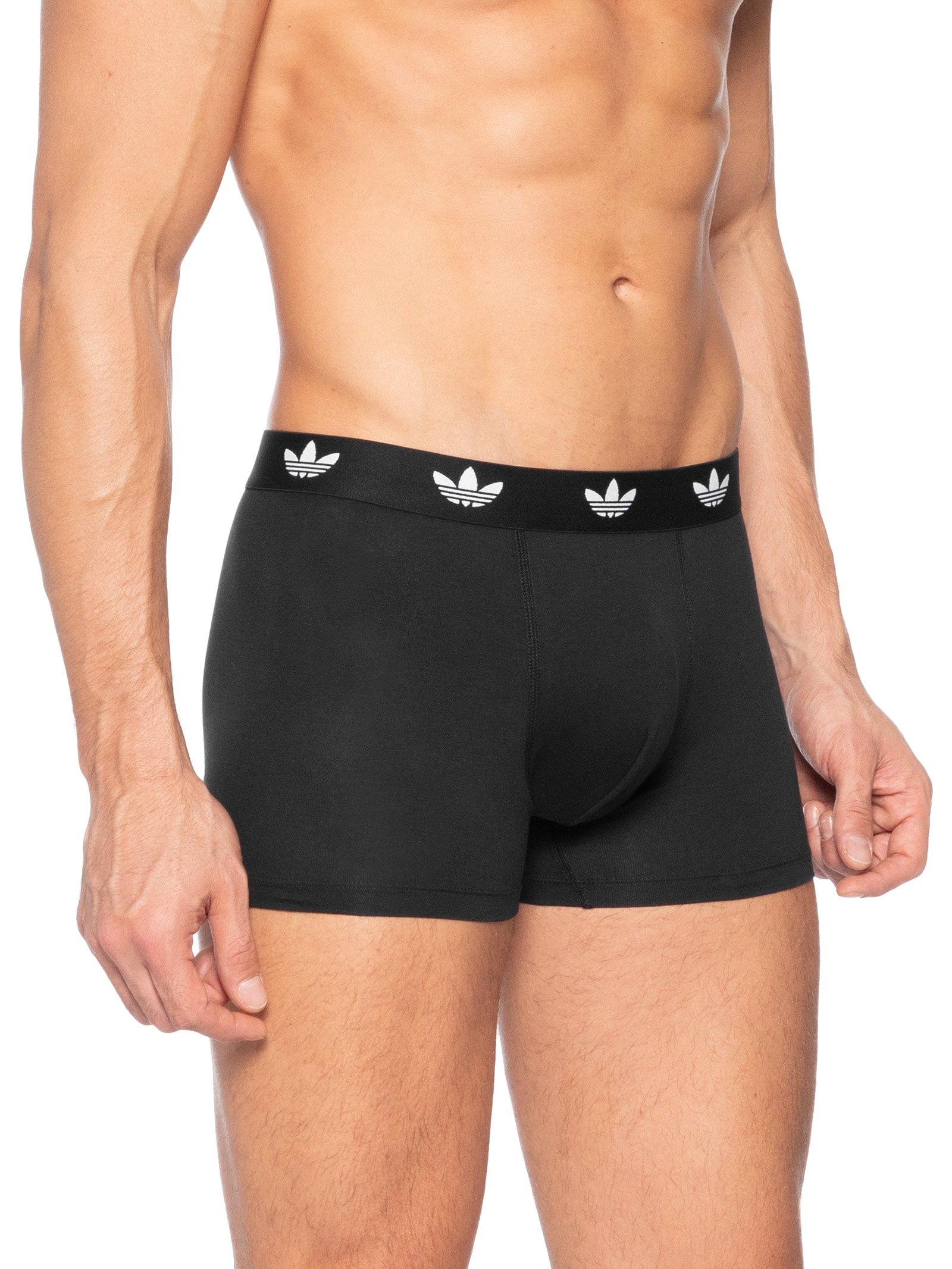 Kit De 3 Cuecas Trunk Comfort Flex Cotton Preto Adidas Originals Underwear