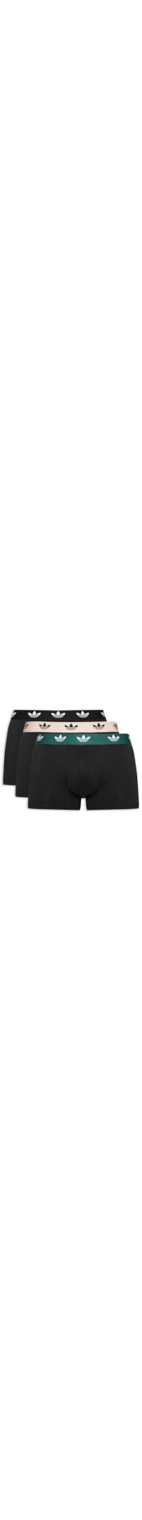 Kit De 3 Cuecas Trunk Comfort Flex Cotton - Preto