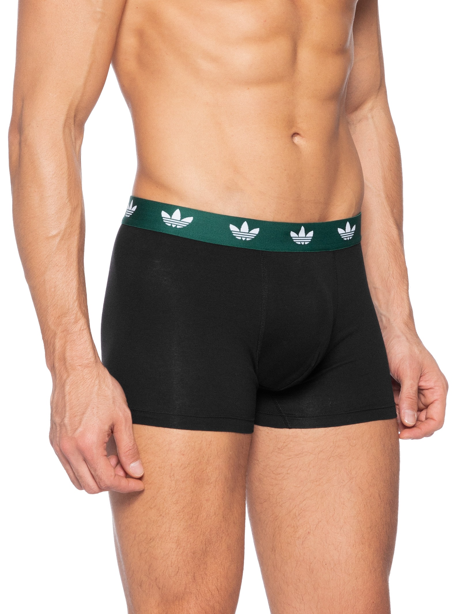 Kit De 3 Cuecas Trunk Comfort Flex Cotton Preto Adidas Originals Underwear