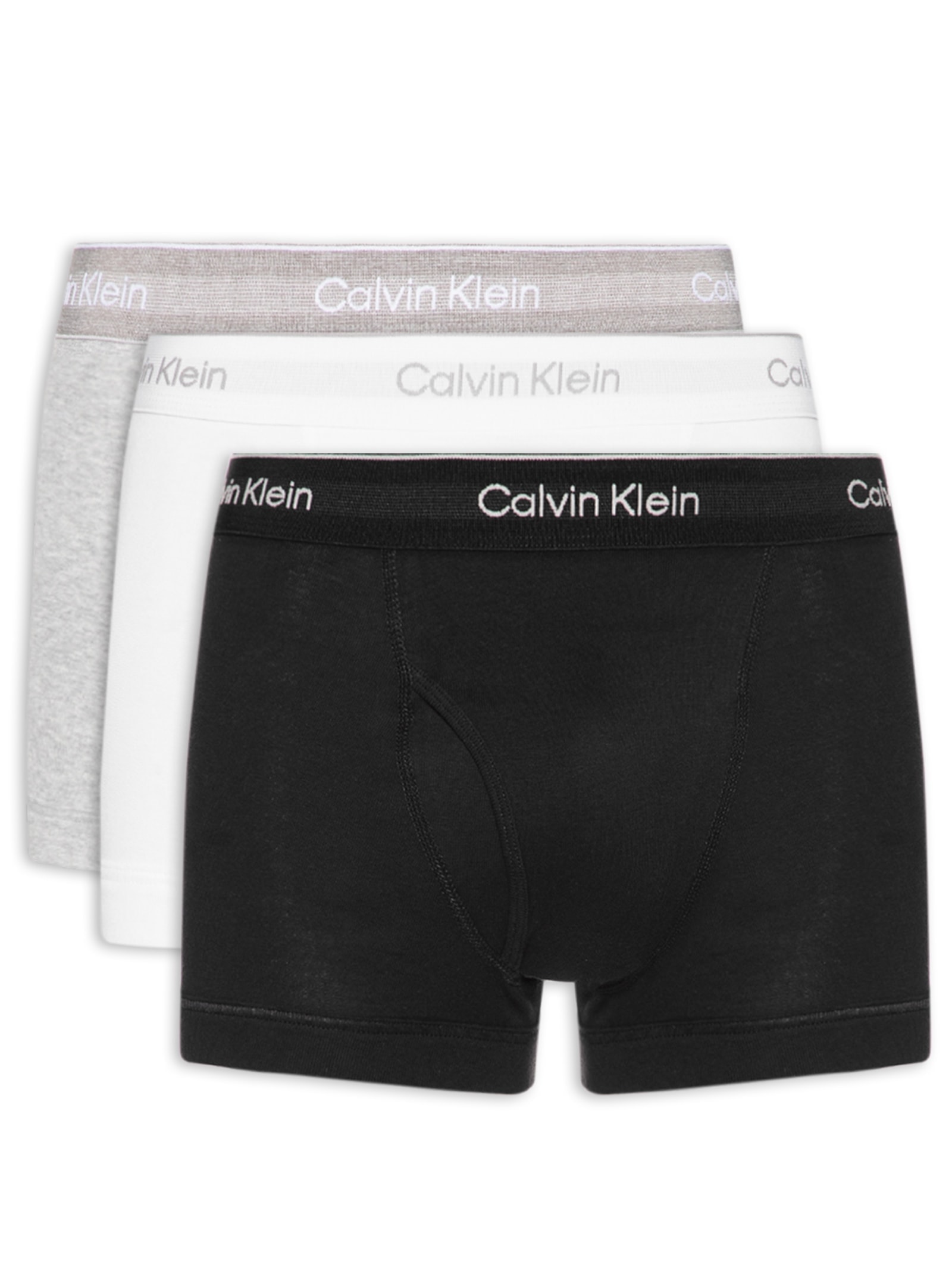 Kit De 3 Cuecas Trunk De Cotton Ribana Calvin Klein Underwear