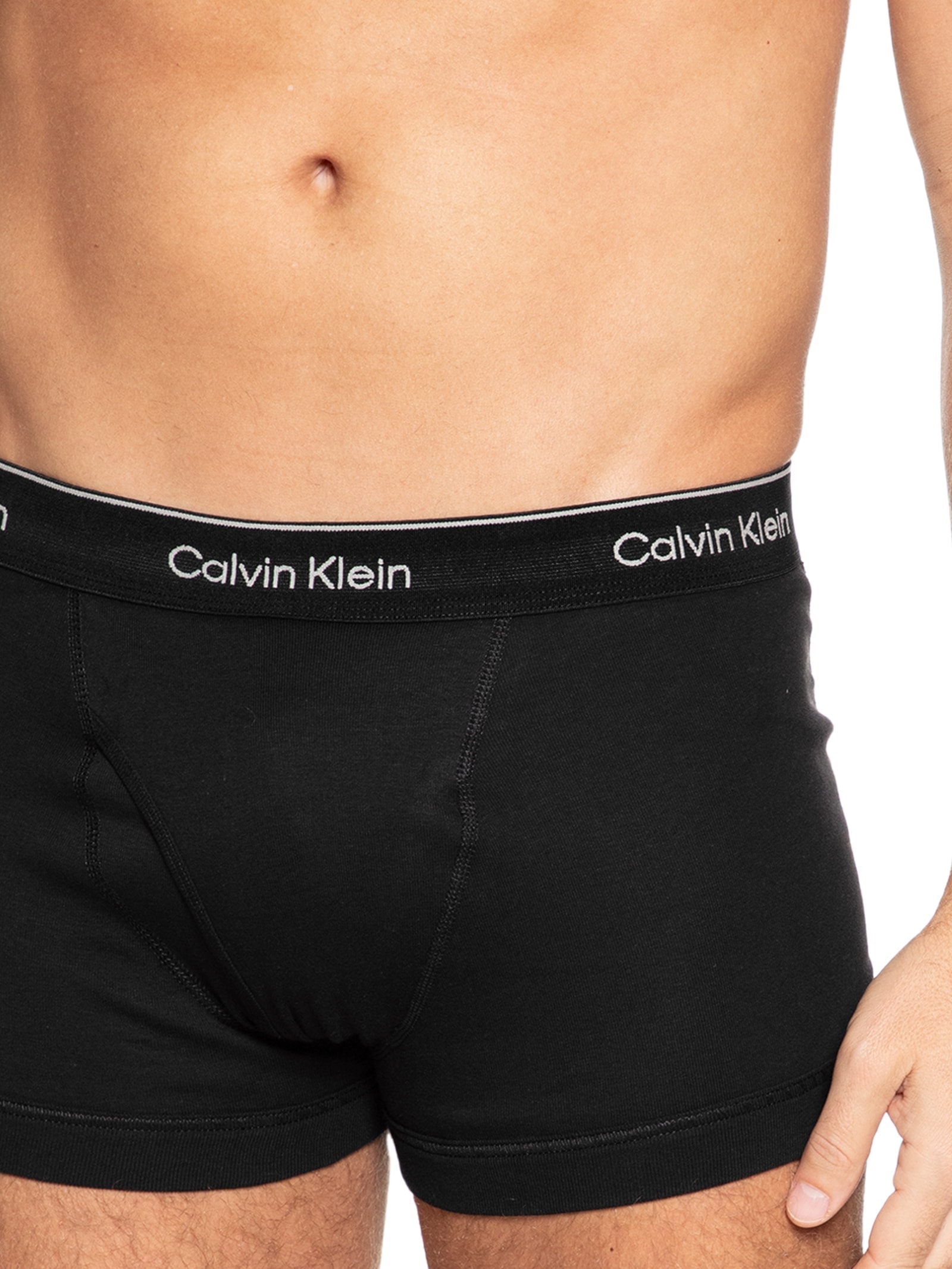Kit De 3 Cuecas Trunk De Cotton Ribana Calvin Klein Underwear