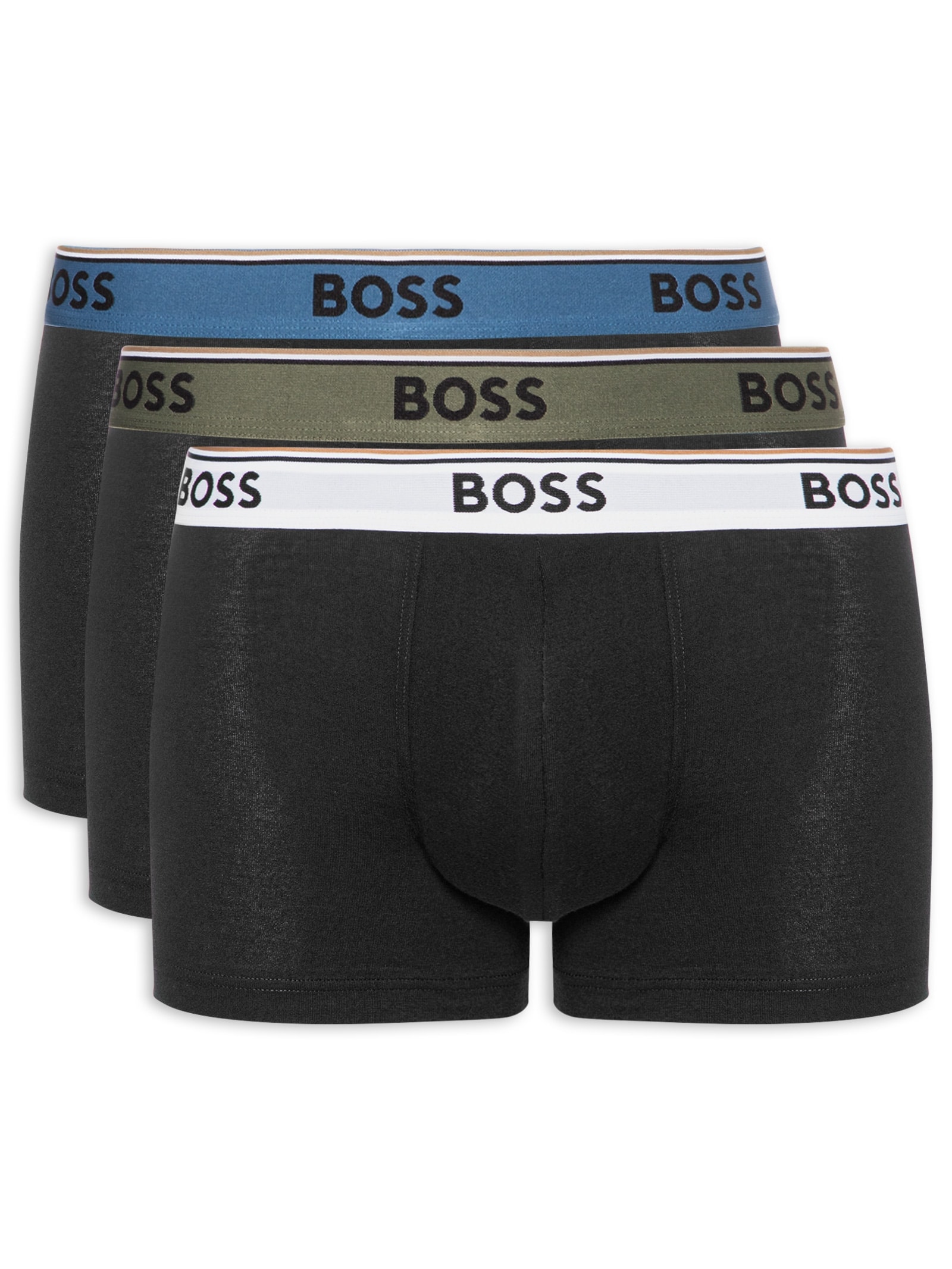 Kit De 3 Cuecas Trunk-Power Preto Boss