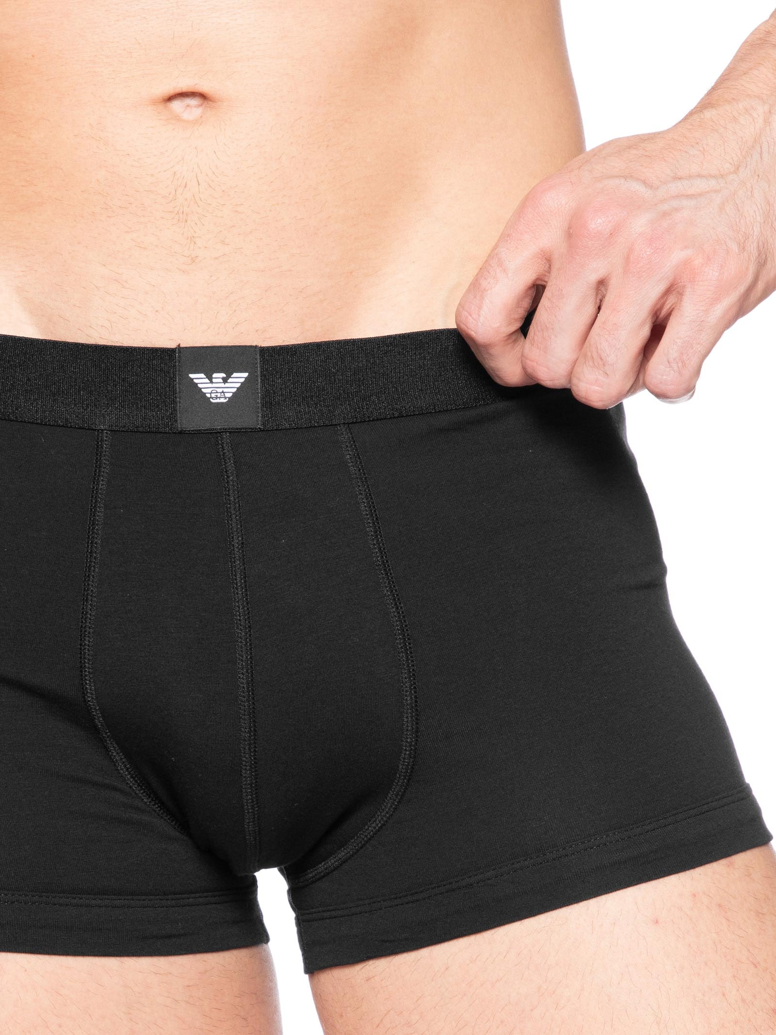 Kit De 3 Cuecas Trunk Preto Emporio Armani Bodywear