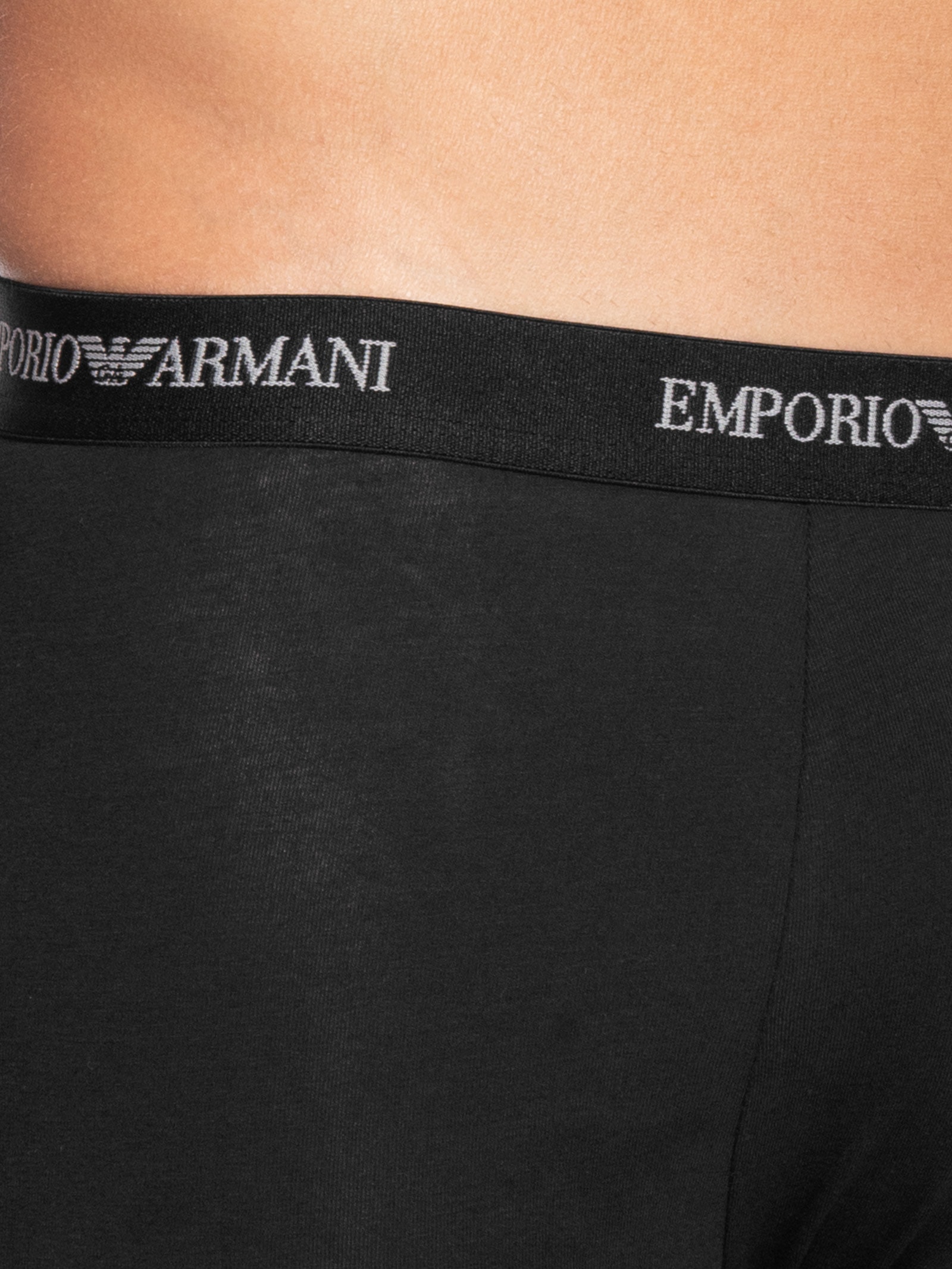 Kit De 3 Cuecas Trunk Preto Emporio Armani Bodywear