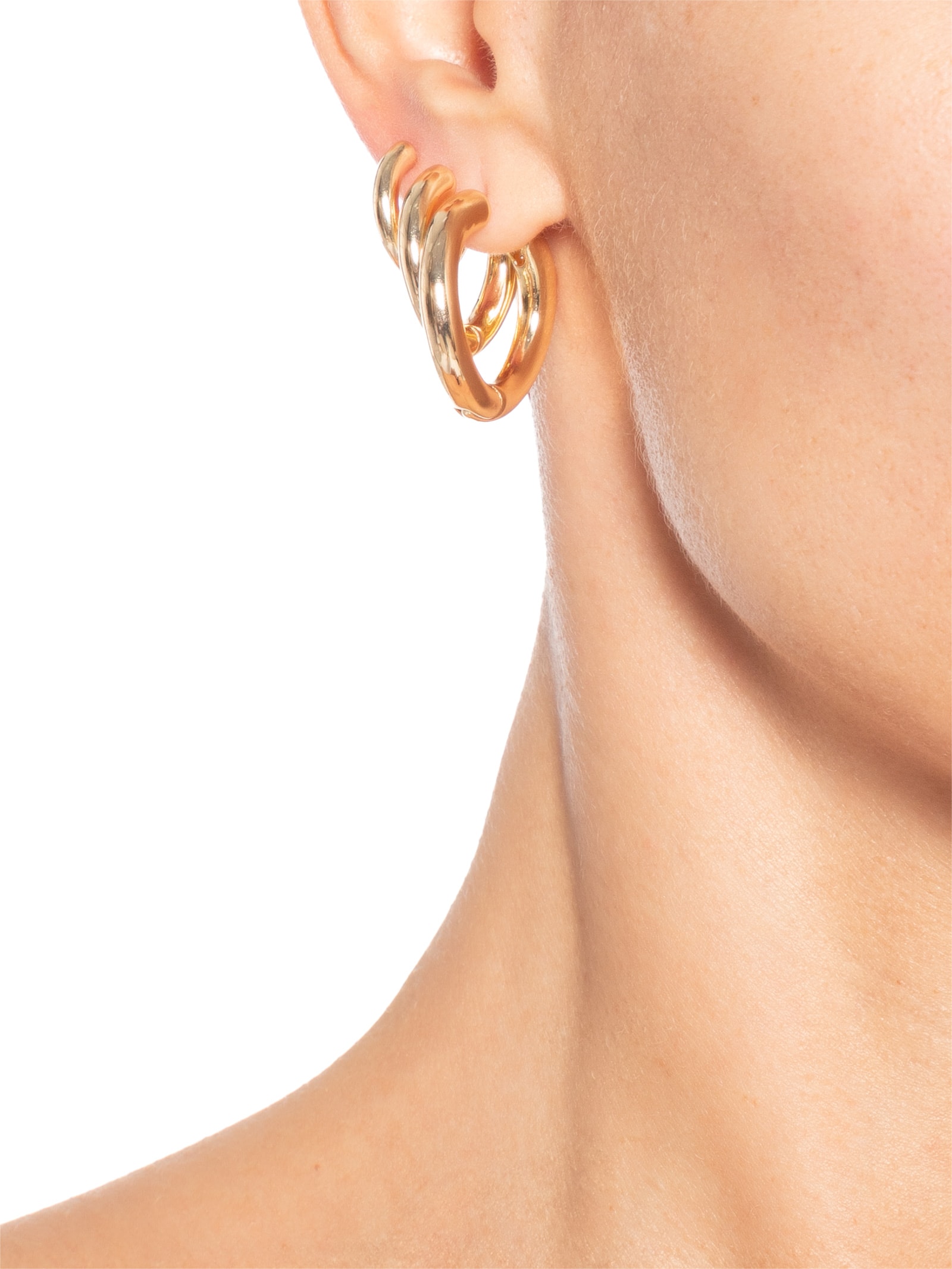 Kit De Brincos Femininos Argolas Básicas Dourado Basiq