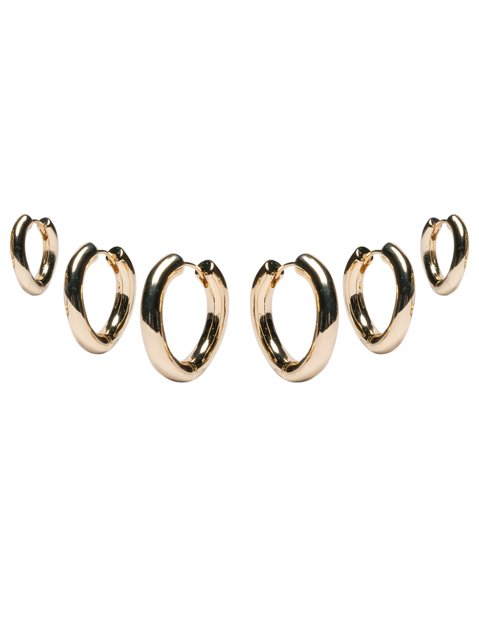 Kit De Brincos Femininos Argolas Básicas Dourado Basiq