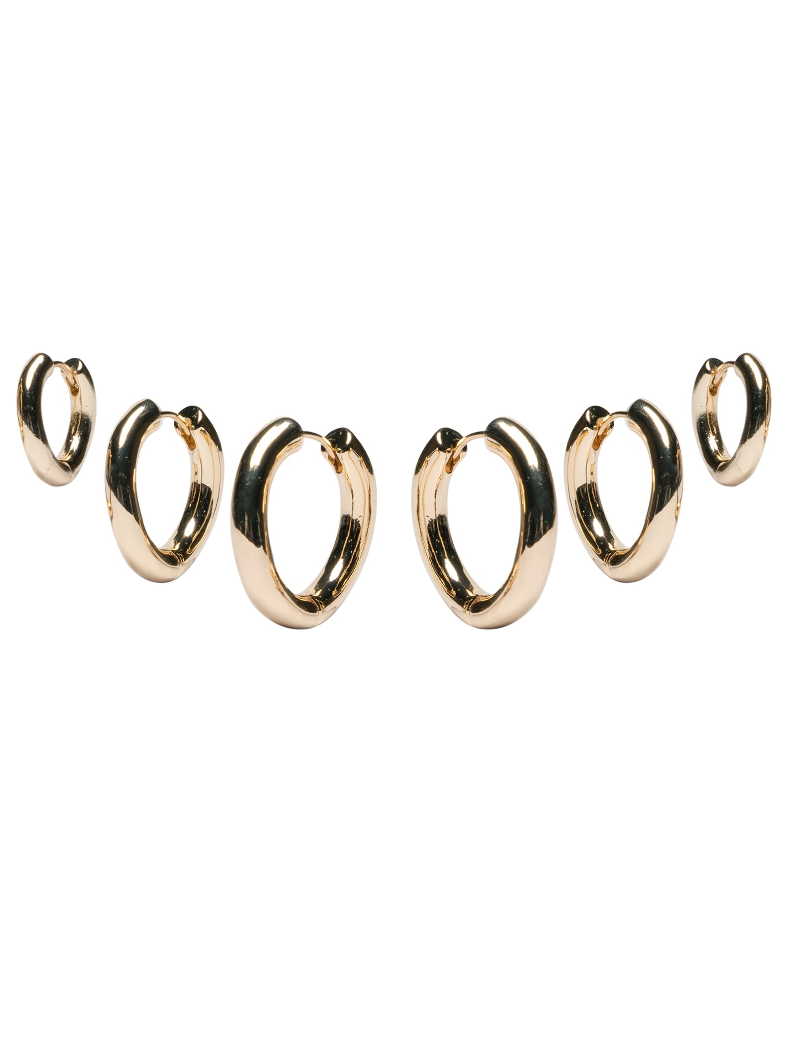 Kit De Brincos Femininos Argolas Básicas Dourado Basiq