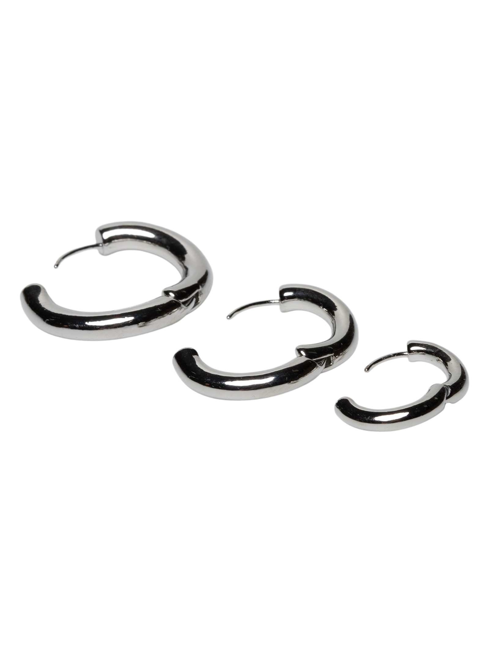 Kit De Brincos Femininos Argolas Básicas Prateado Basiq
