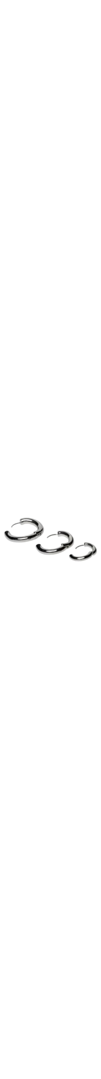 Kit De Brincos Femininos Argolas Básicas - Prateado