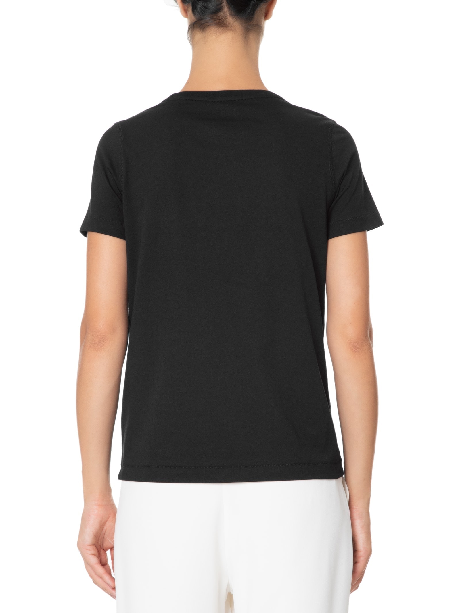 Kit De Camiseta Feminina Pima Manga Curta Decote Redondo 3 Peças Preto '2Essential