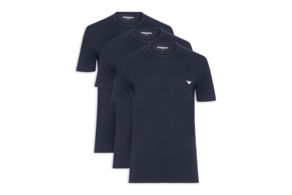 Kit De Camiseta Masculina 2 Peças Mc Parte Alta - Azul