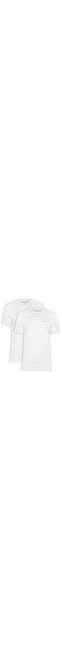 Kit De Camiseta Masculina 2 Peças Mc Parte Alta - Branco