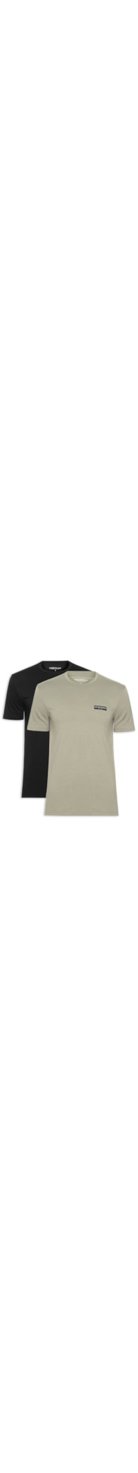 Kit De Camiseta Masculina Pack Top 2 Peças