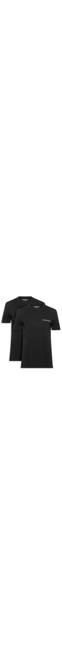 Kit De Camiseta Masculina Pack Top 2 Peças - Preto