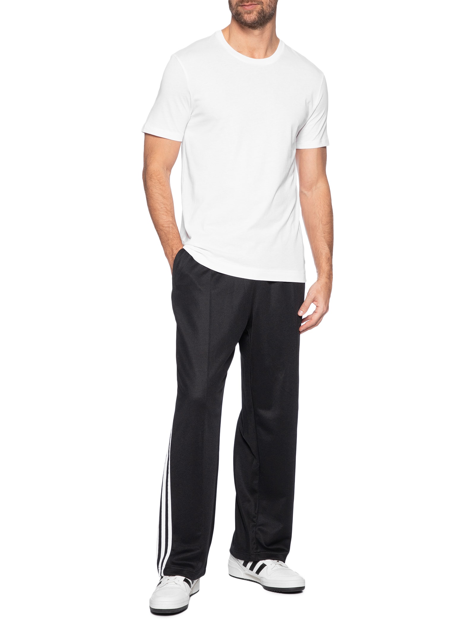 Kit De Camisetas Comfort Core Cotton Branco Adidas Originals Underwear