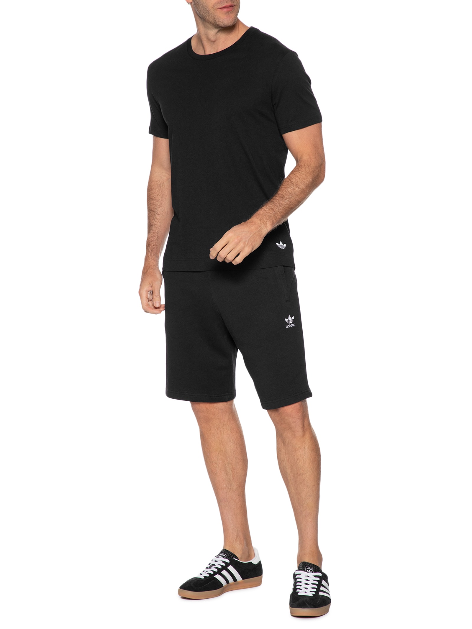 Kit de Camisetas Comfort Core Cotton Preto Adidas Originals Underwear