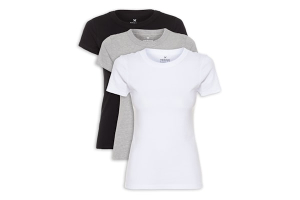 Kit De Camisetas Femininas 3 peças 
