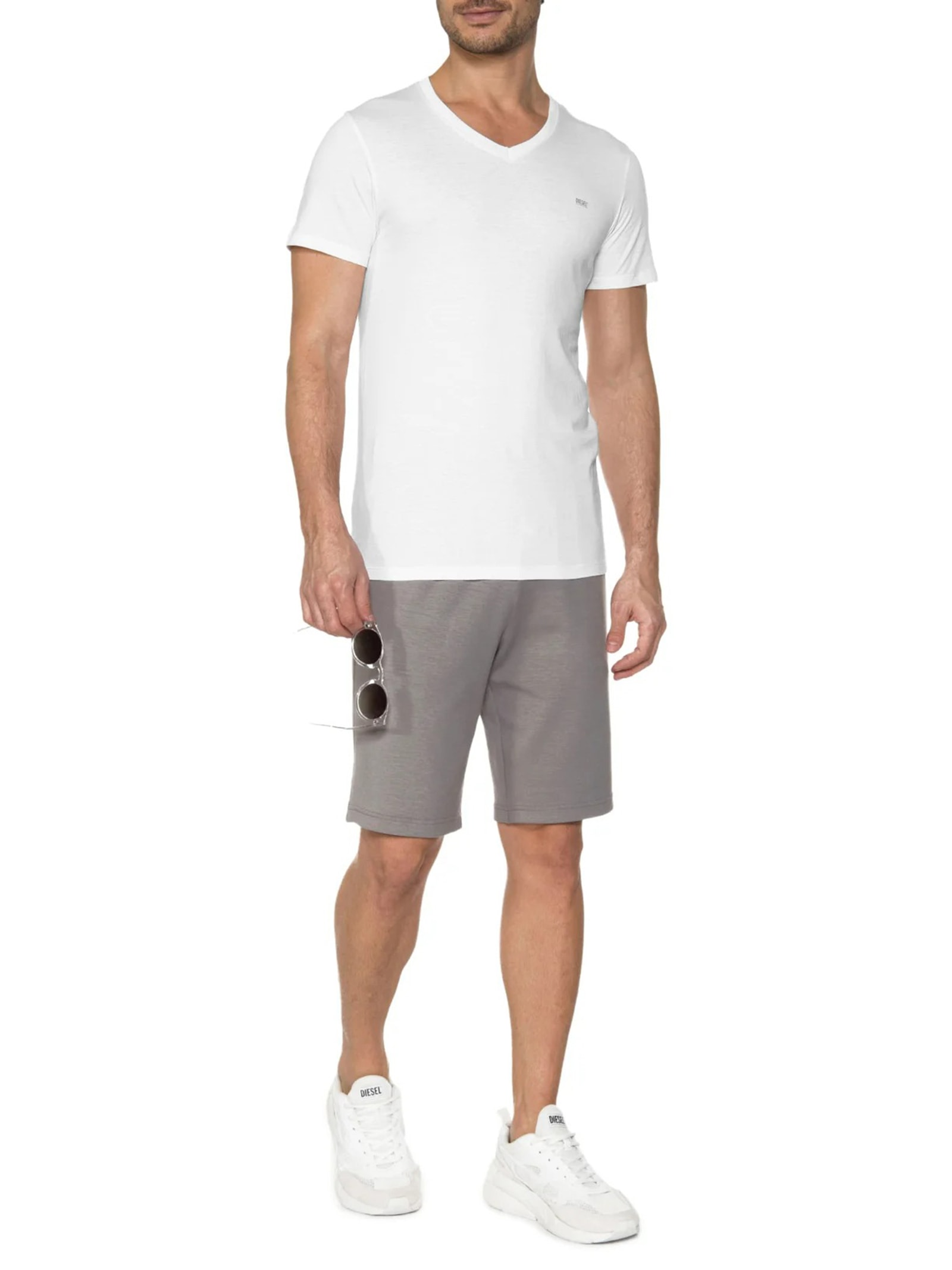 Kit De Camisetas Masculina 2 Peças Branco Diesel