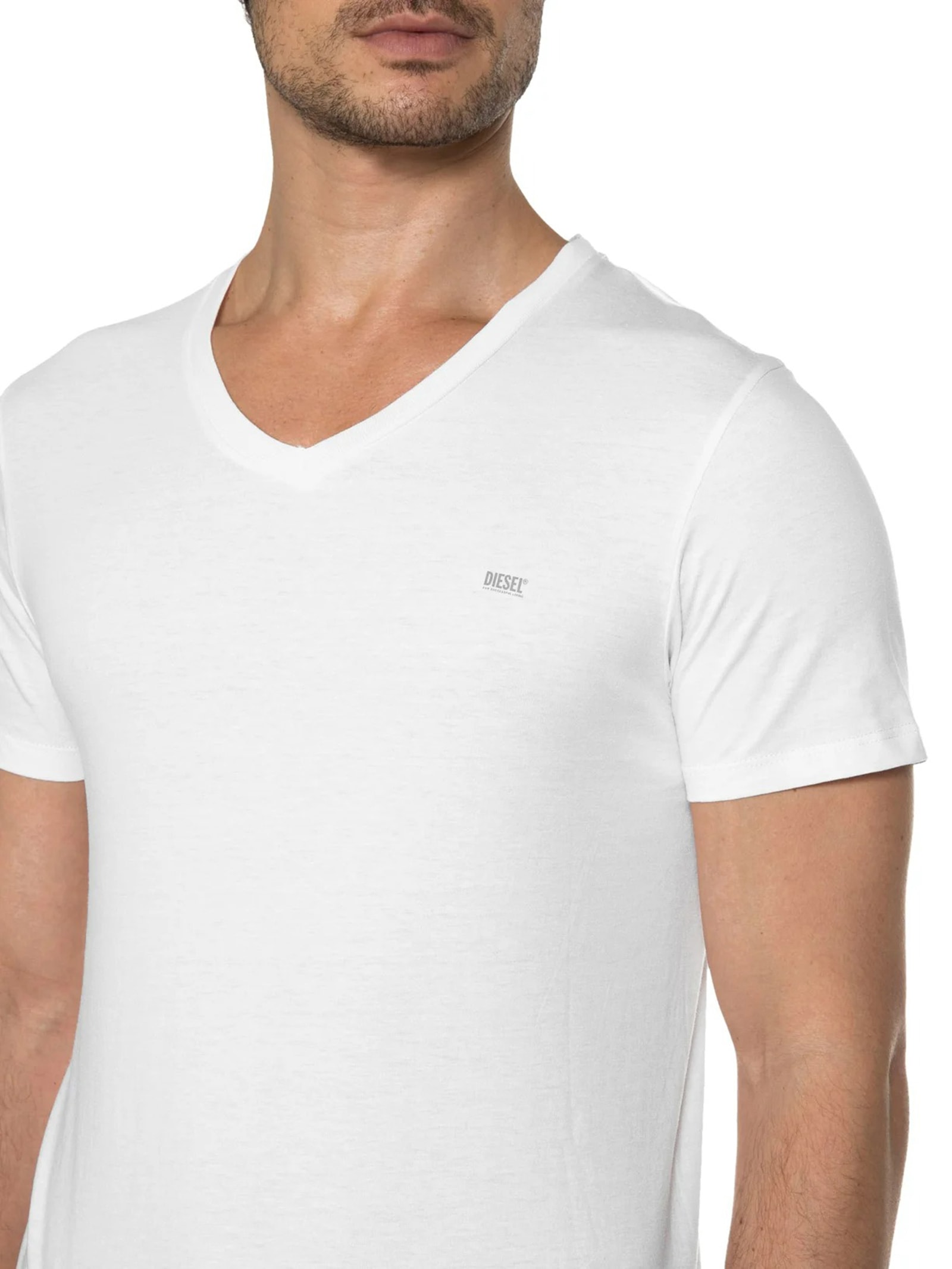Kit De Camisetas Masculina 2 Peças Branco Diesel