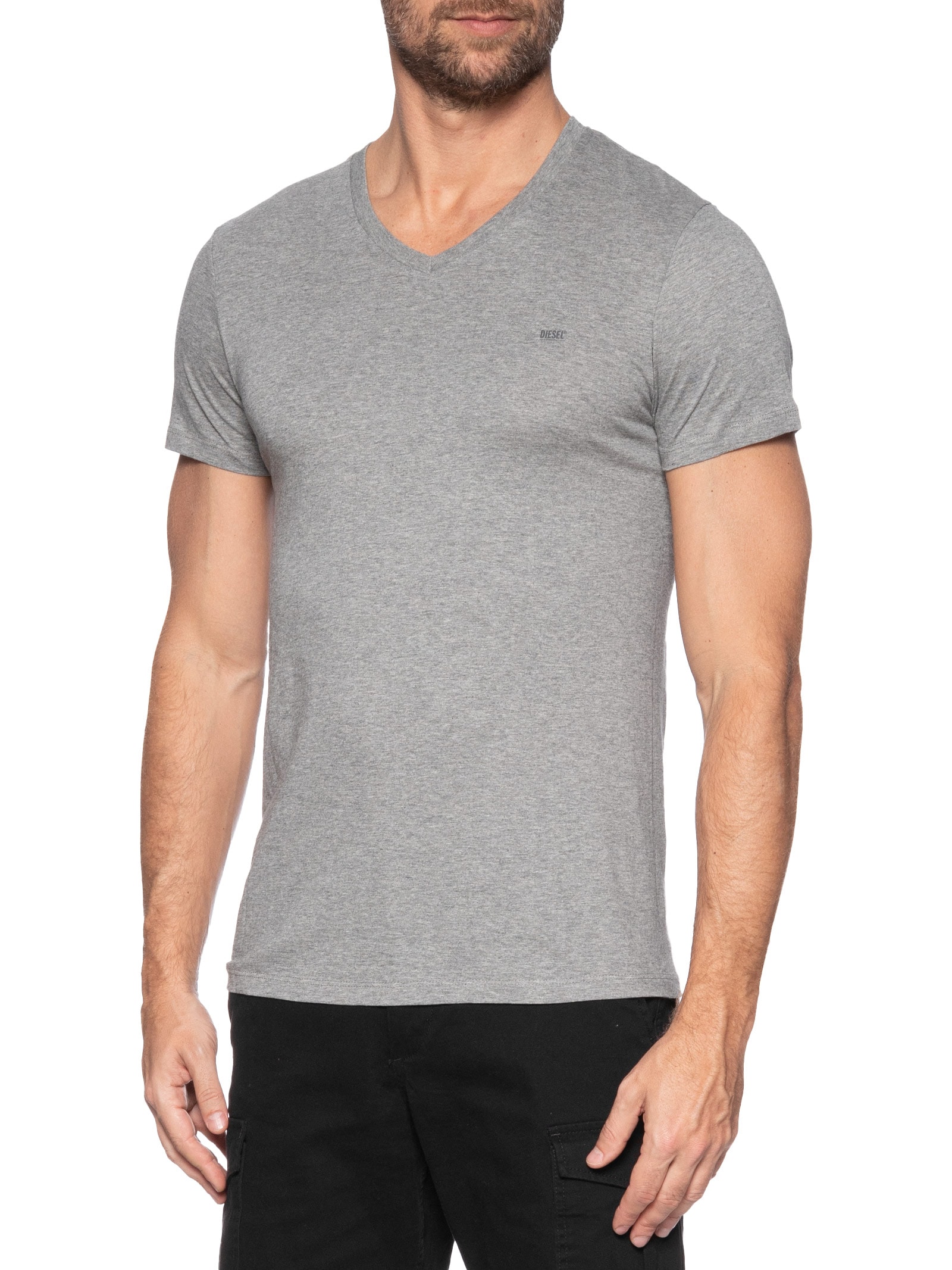Kit De Camisetas Masculina 2 Peças Cinza Diesel