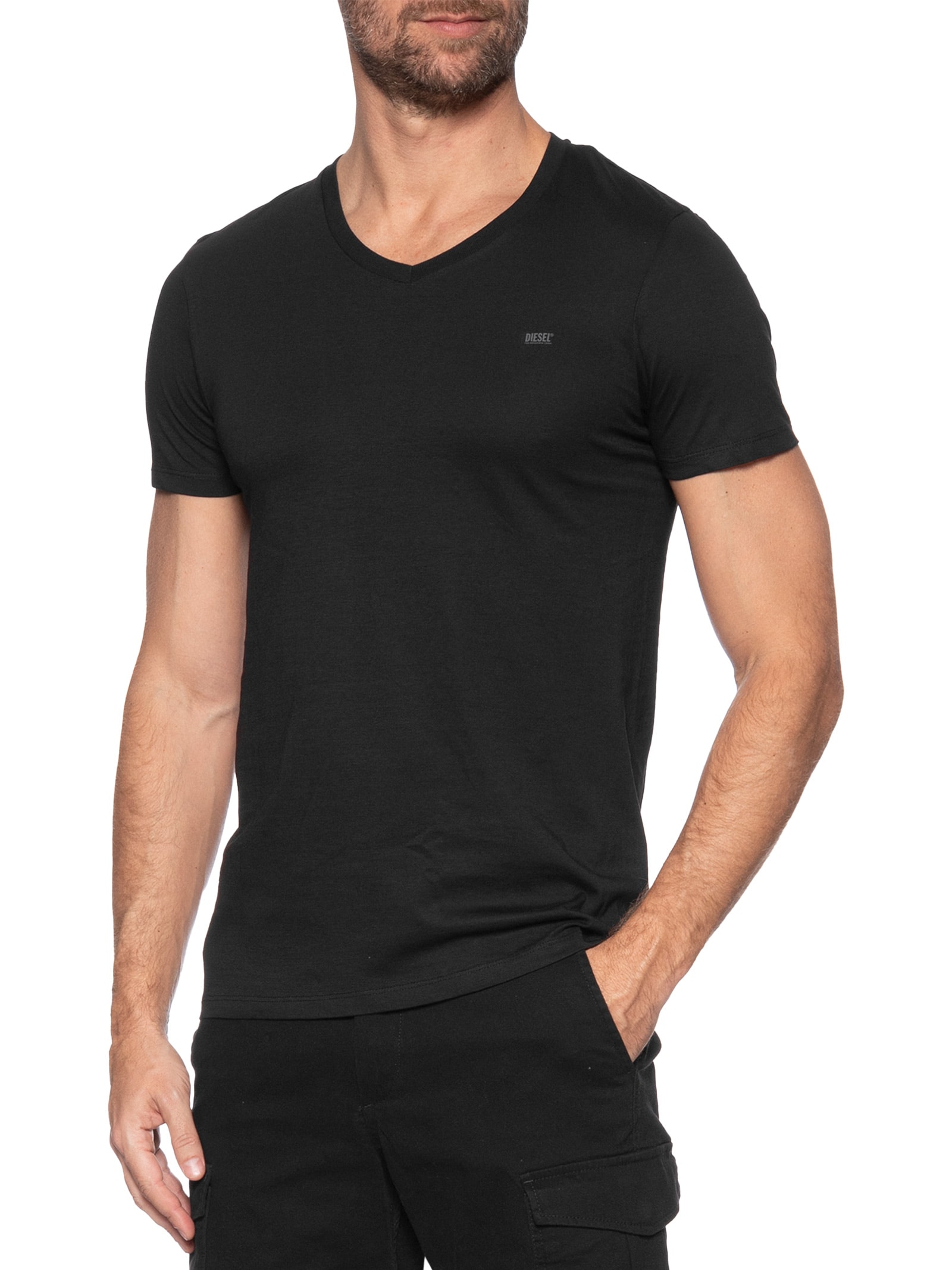 Kit De Camisetas Masculina 2 Peças Cinza Diesel