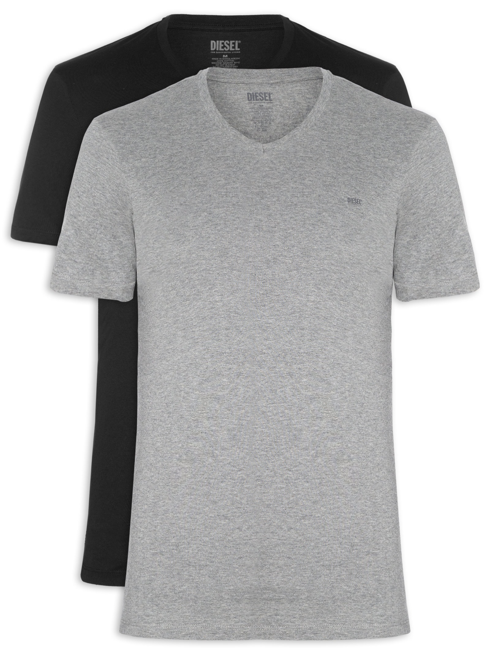 Kit De Camisetas Masculina 2 Peças Cinza Diesel