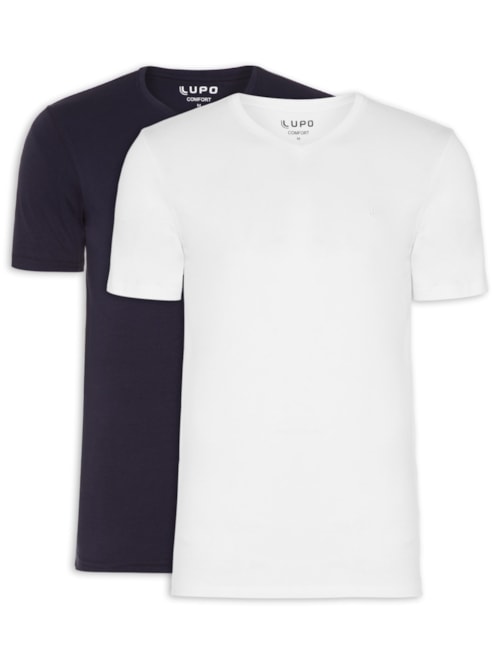 Kit De Camisetas Masculina Am Algodão 2 Peças