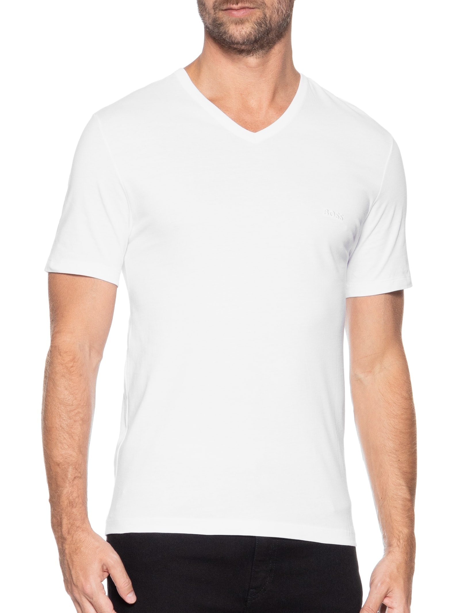 Kit De Camisetas Masculina Gola V 3 Peças Classic Sortido Boss