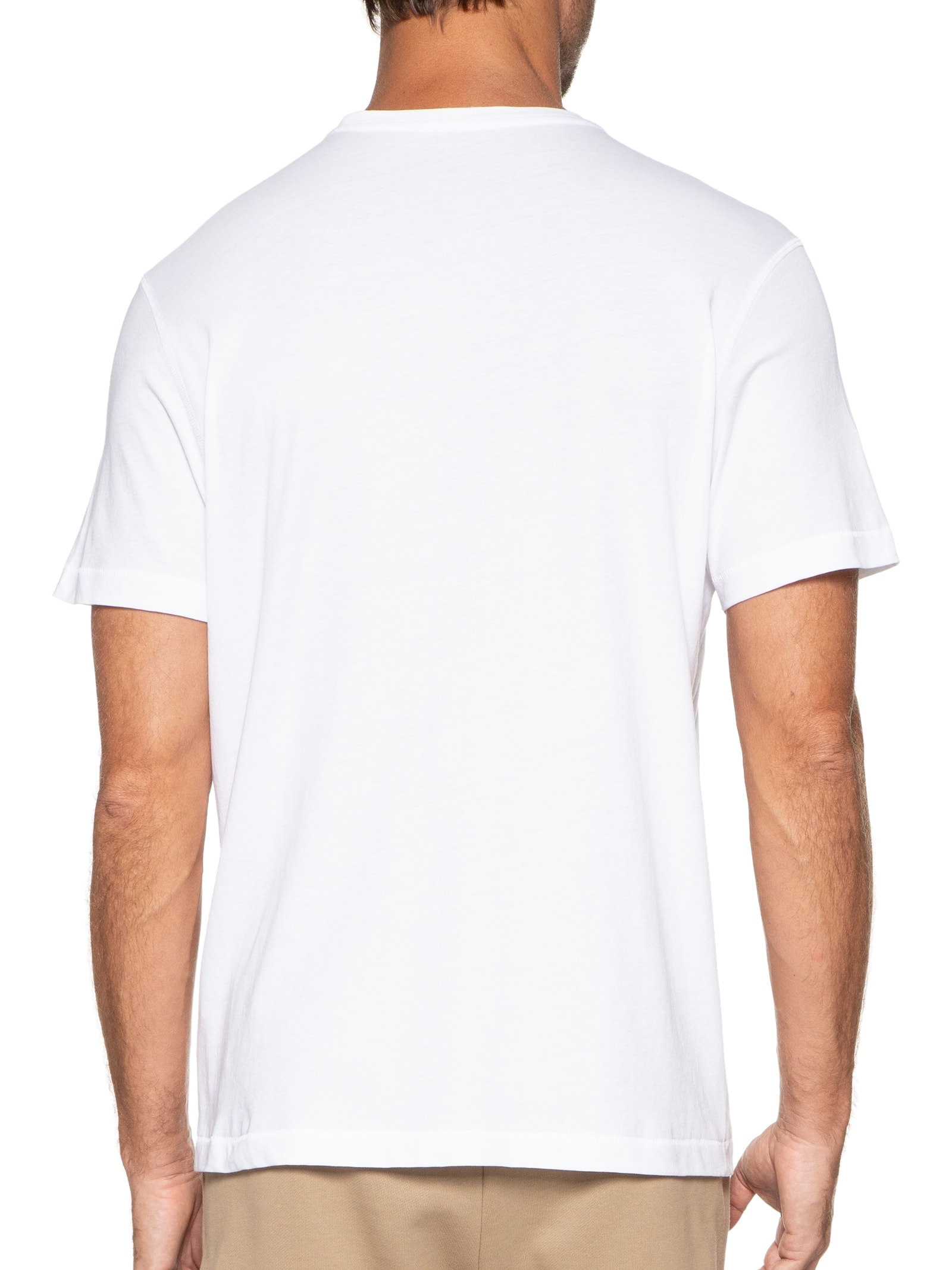 Kit De Camisetas Masculina Pima Manga Curta Gola Careca Regular Fit 3 Peças Branco '2 Essential