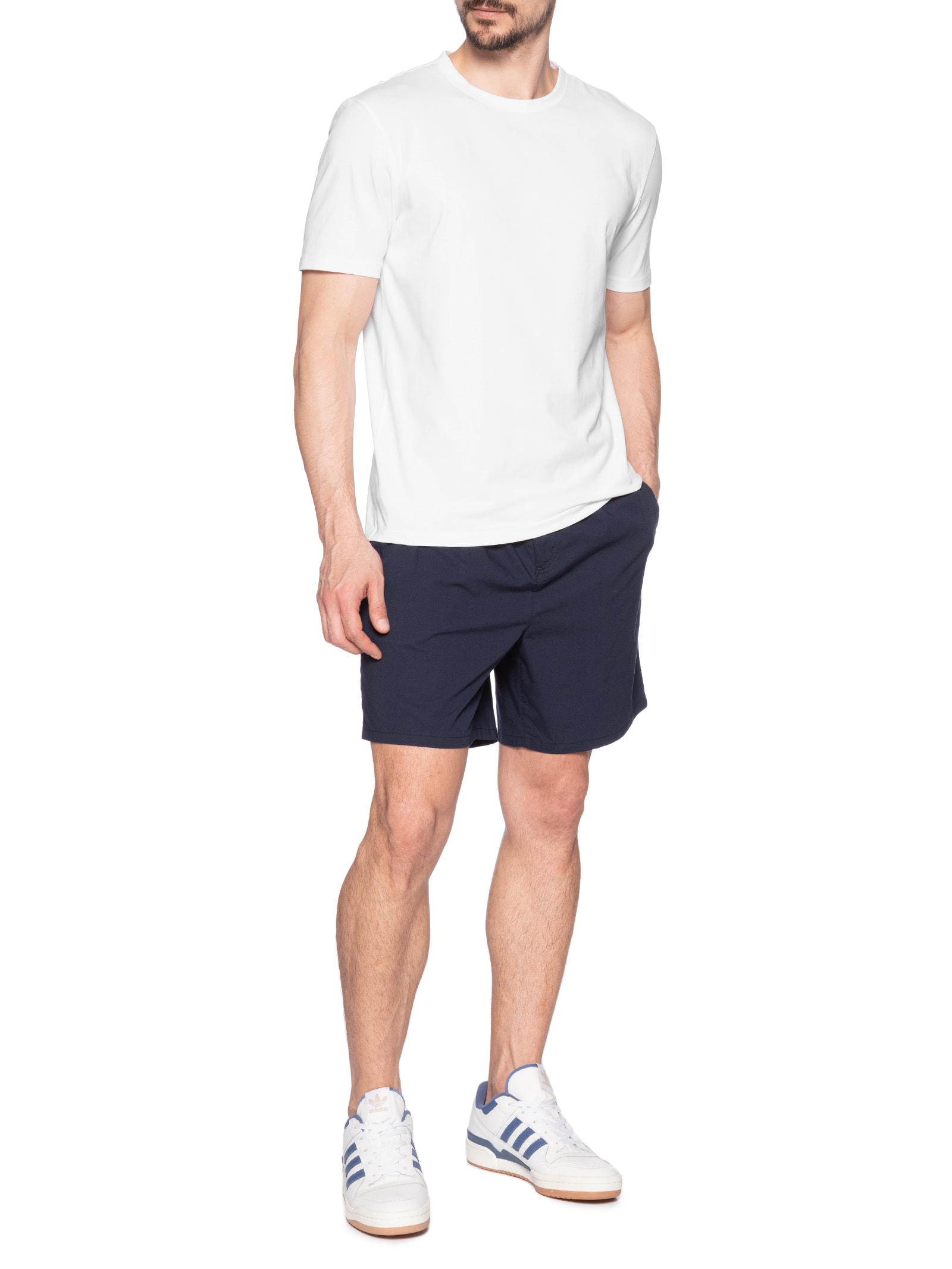 Kit De Camisetas Masculinas 2 Peças Branco Hugo