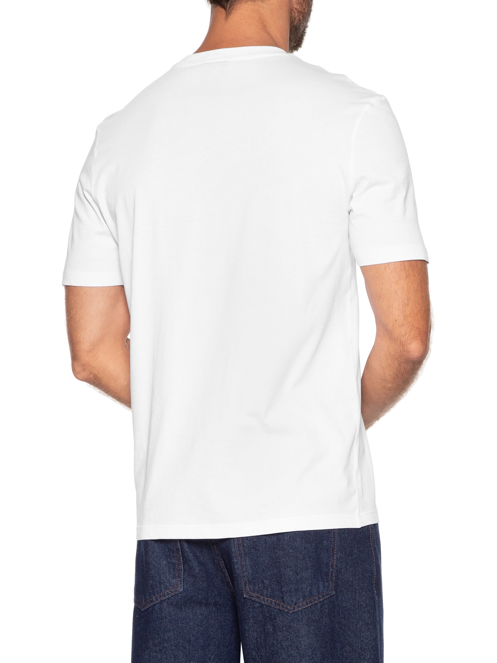 Kit De Camisetas Masculinas 2 Peças Crew Neck Branco Hugo