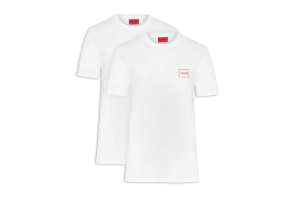 Kit De Camisetas Masculinas 2 Peças Crew Neck - Branco