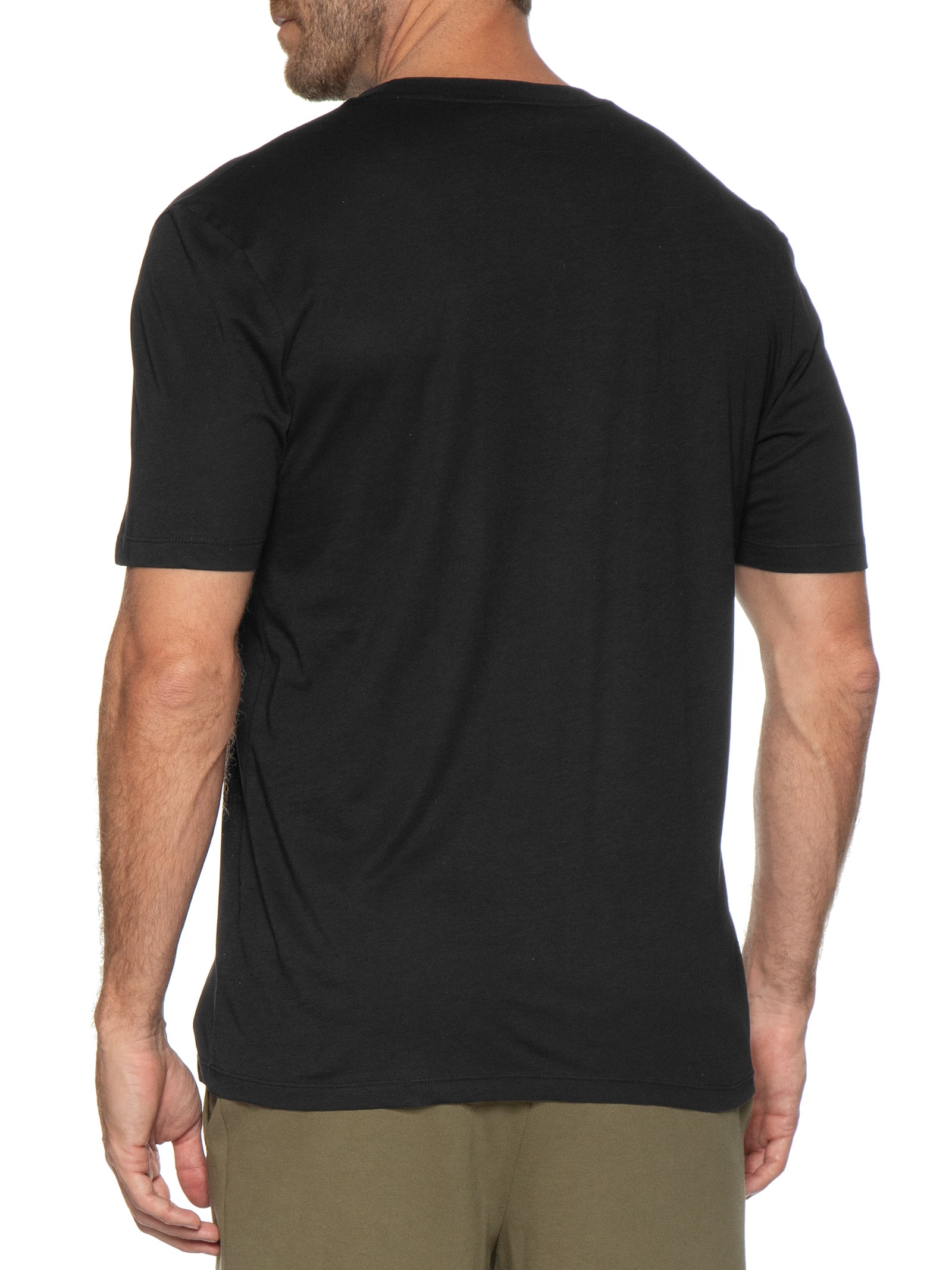 Kit De Camisetas Masculinas 2 Peças Crew Neck Preto Hugo